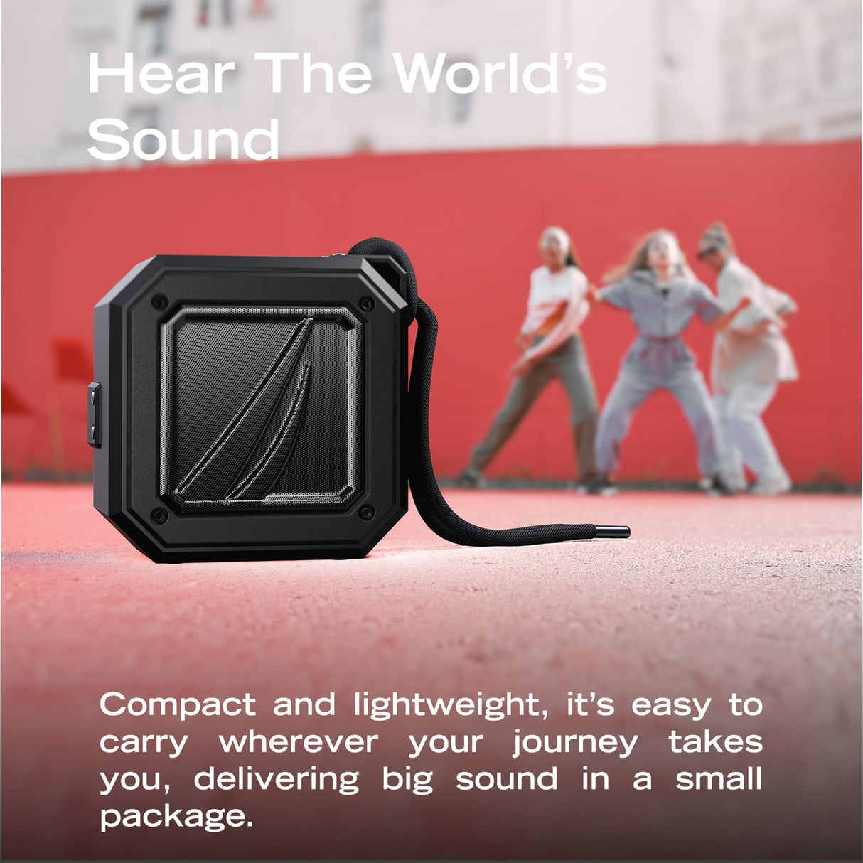 Nautica S100 Portable Bluetooth Outdoor Speaker, Black/Orange