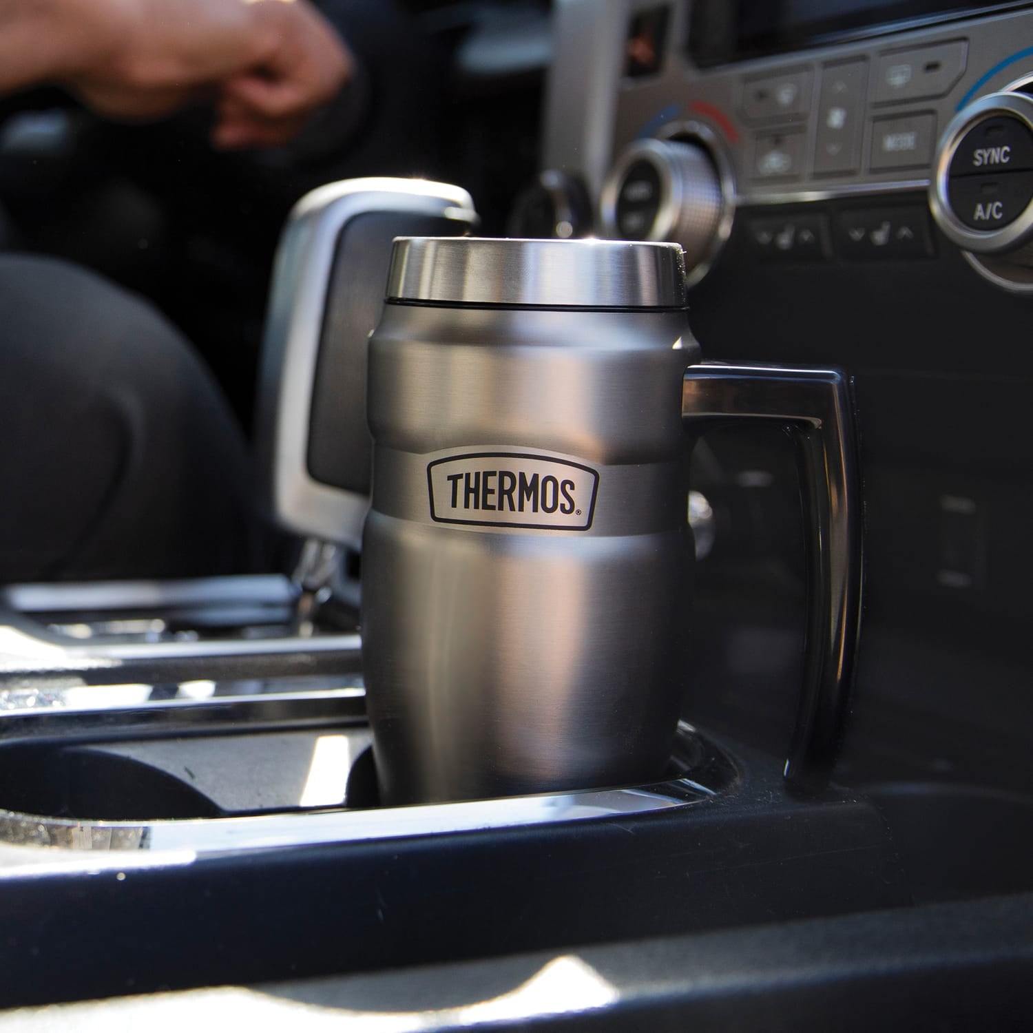 Thermos 16-Ounce Stainless King Vacuum-Insulated Stainless Steel Travel Mug, Stainless Steel