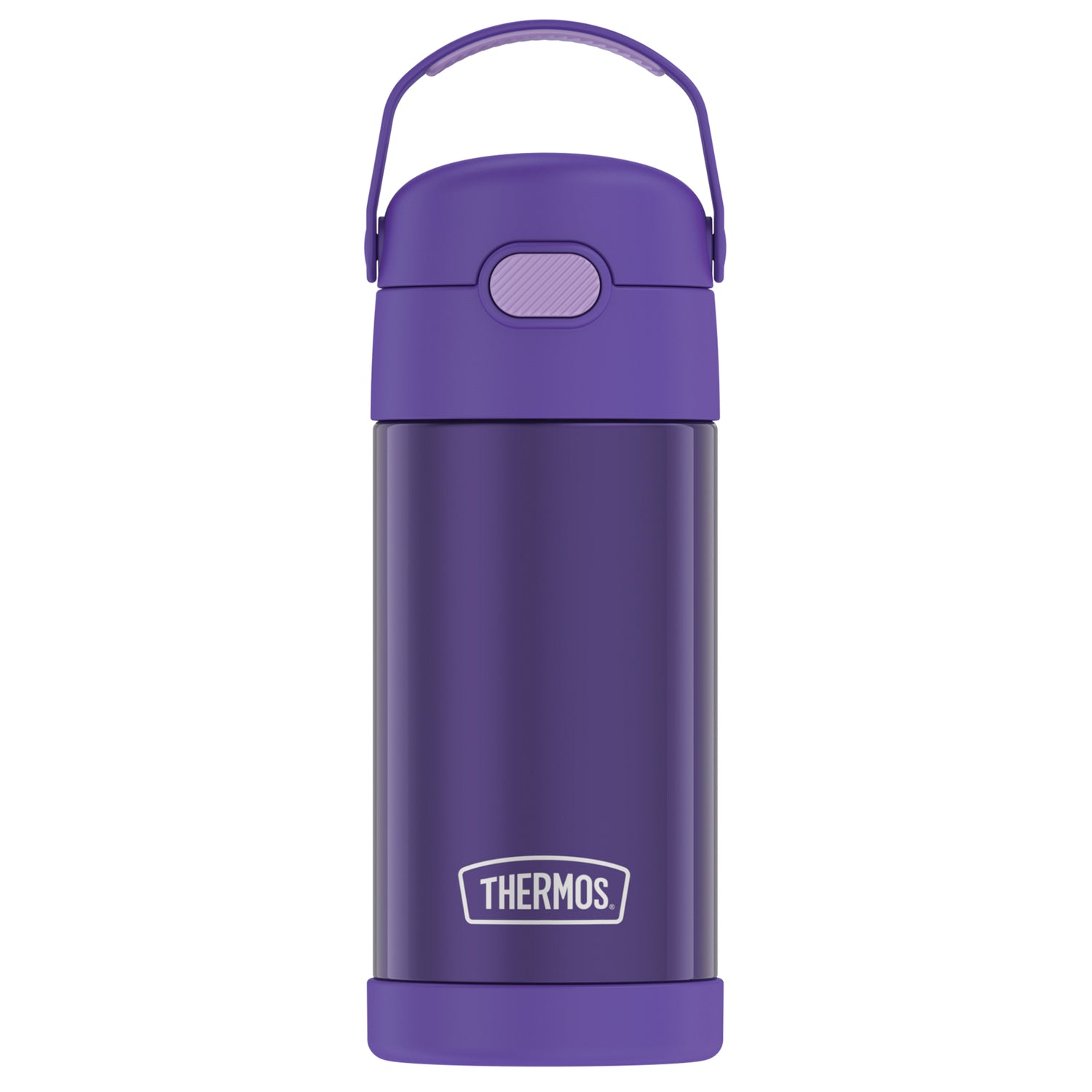 Thermos 12-Ounce FUNtainer Vacuum-Insulated Stainless Steel Bottle, Purple