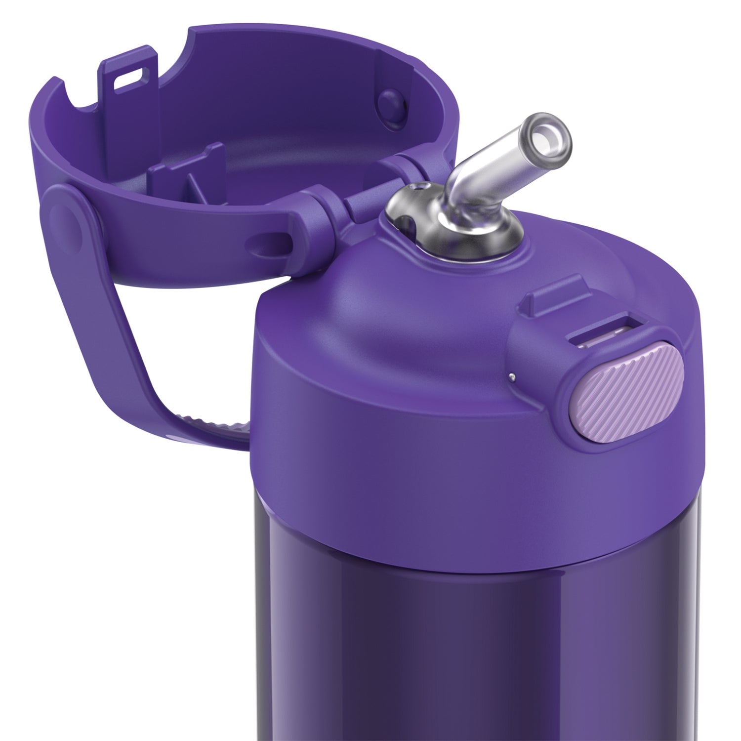 Thermos 12-Ounce FUNtainer Vacuum-Insulated Stainless Steel Bottle, Purple