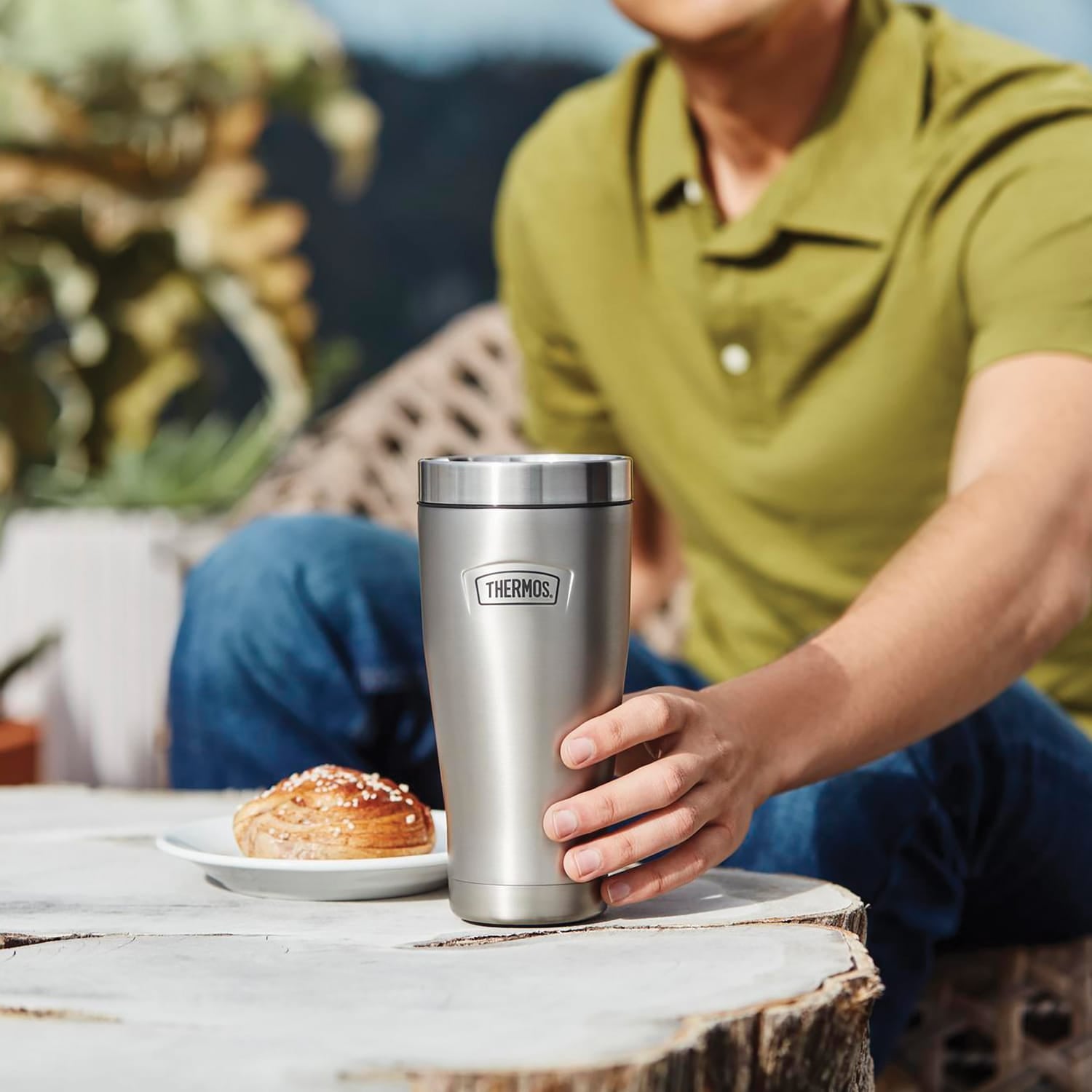 Thermos Icon 16-Oz. Stainless Steel Tumbler, Matte Stainless Steel