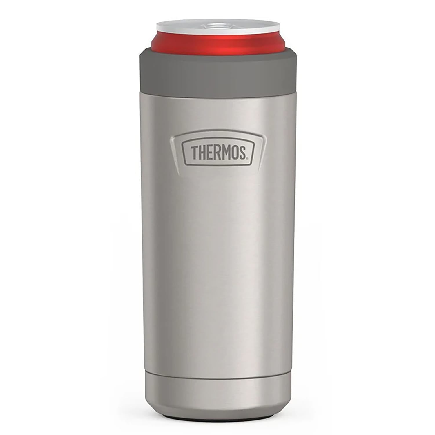 Thermos Icon Series Stainless Steel 12-Oz.-Slim-Can Beverage Insulator, Matte Stainless Steel