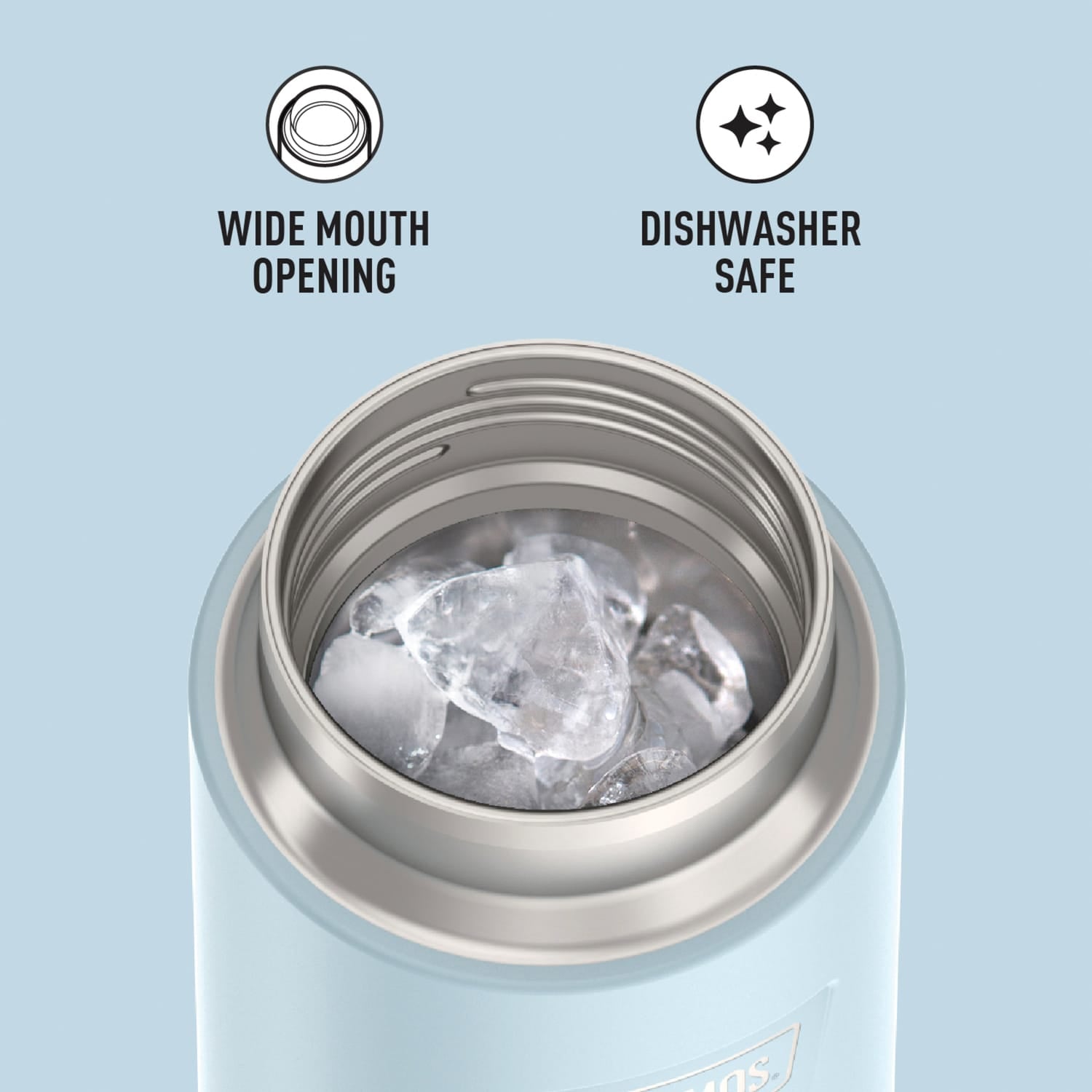 Thermos Icon 32-Oz. Stainless Steel Water Bottle with Straw Lid, Glacier