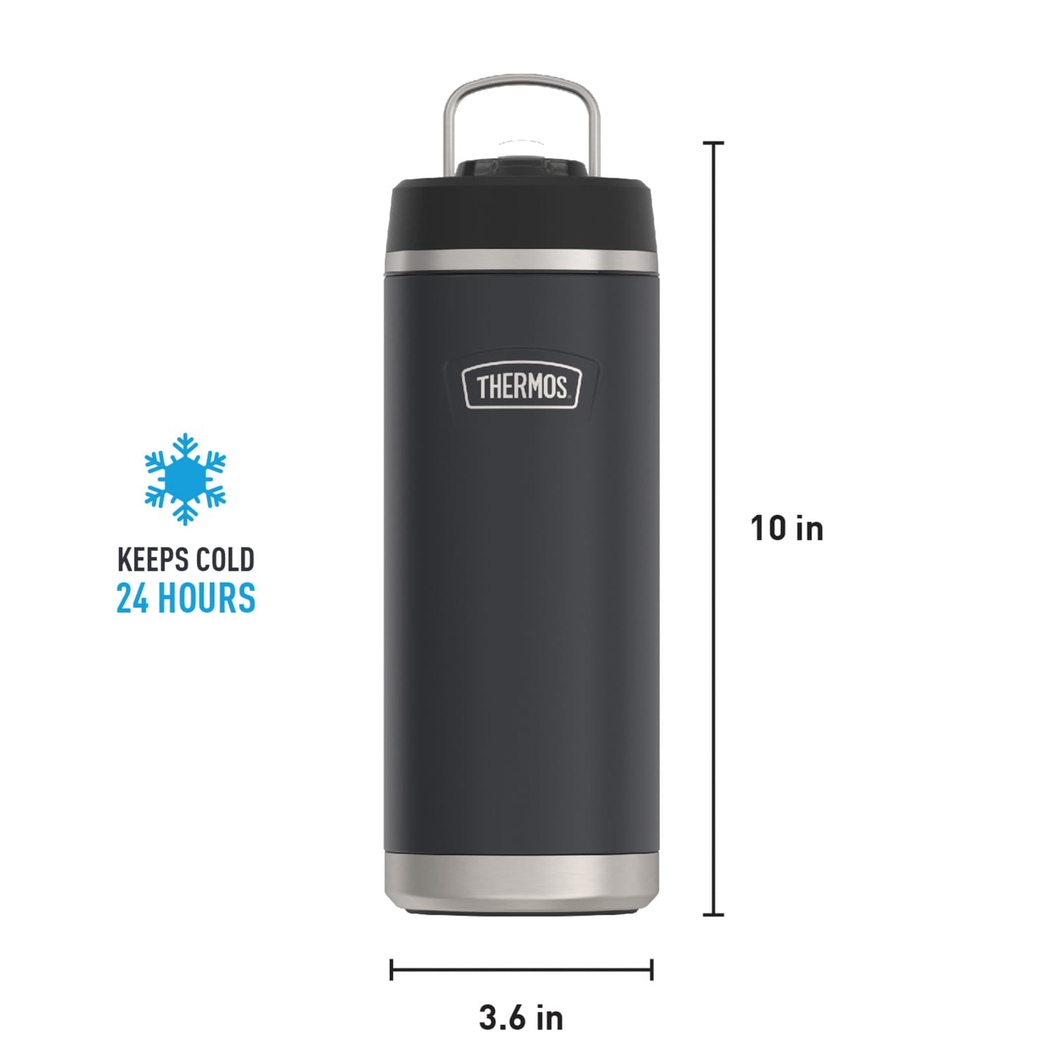 Thermos Icon 32-Oz. Stainless Steel Water Bottle with Straw Lid, Granite
