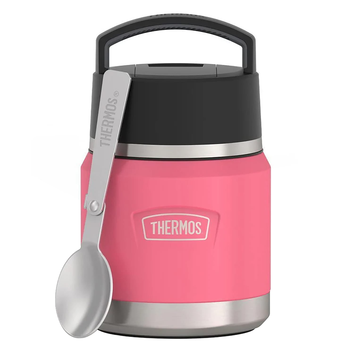 Thermos Icon Series 12-Oz. Stainless Steel Kids Food Jar with Spoon, Hot Pink
