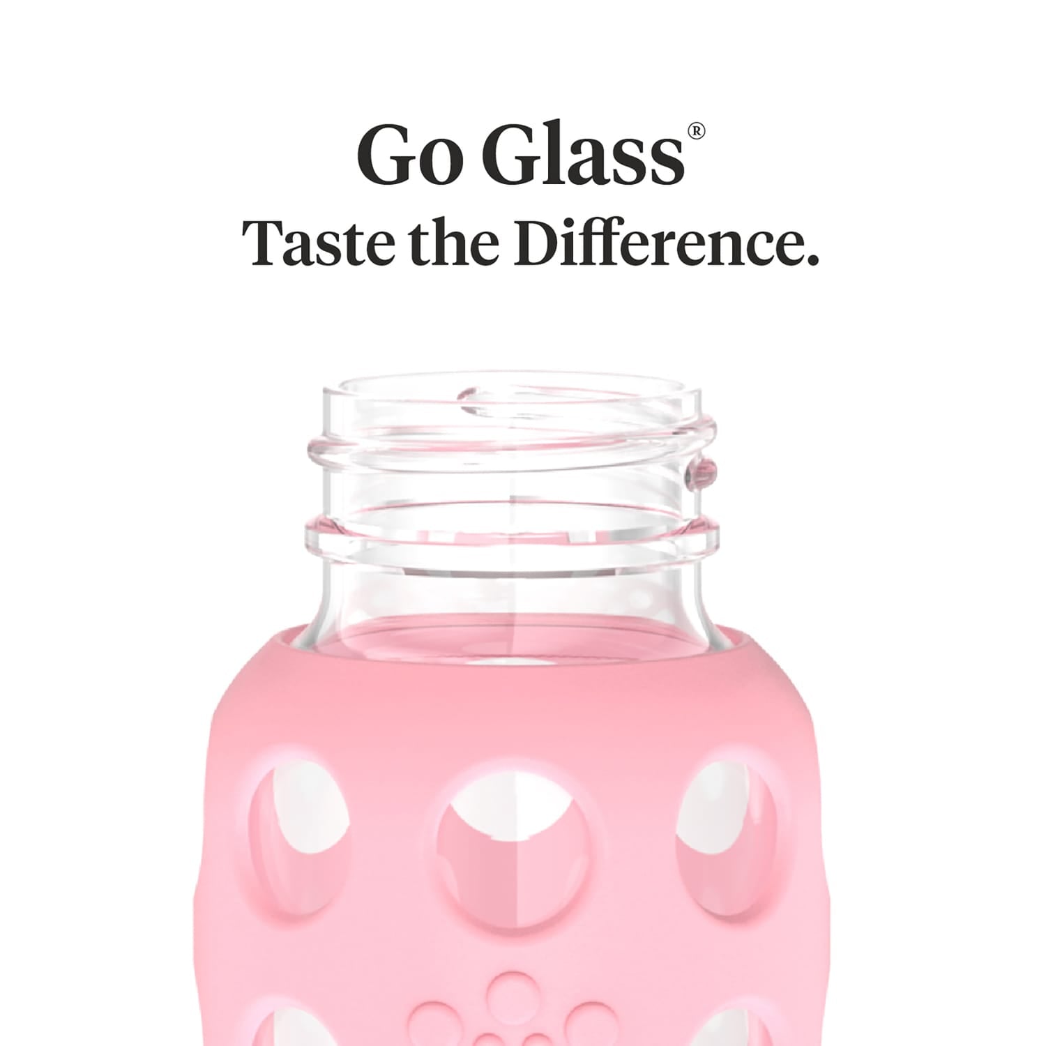 Lifefactory 4-Oz. Glass Baby Bottle with Silicone Sleeve, Stage 1 Nipple, Stopper, and Cap, Pink
