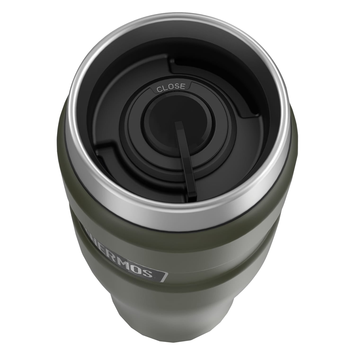 Thermos 16-Ounce Stainless King Vacuum-Insulated Stainless Steel Travel Tumbler, Pine Green
