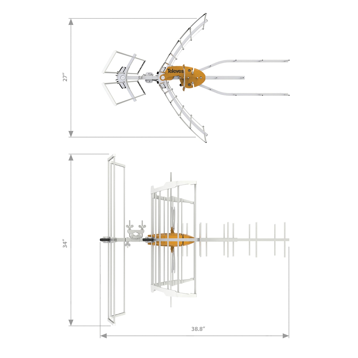 Televes Ellipse Mix Outdoor High-VHF/UHF HDTV Antenna