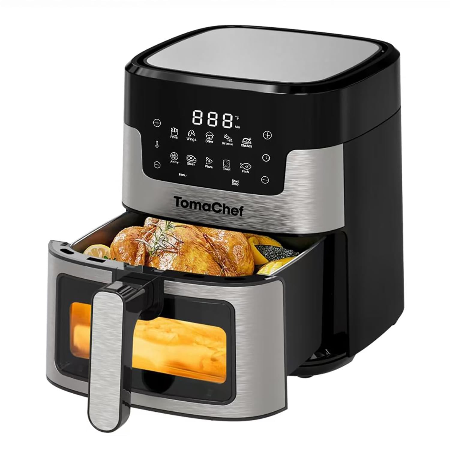 TomaChef 5.3-Qt. 10-in-1 Smart Air Fryer with Visible Window