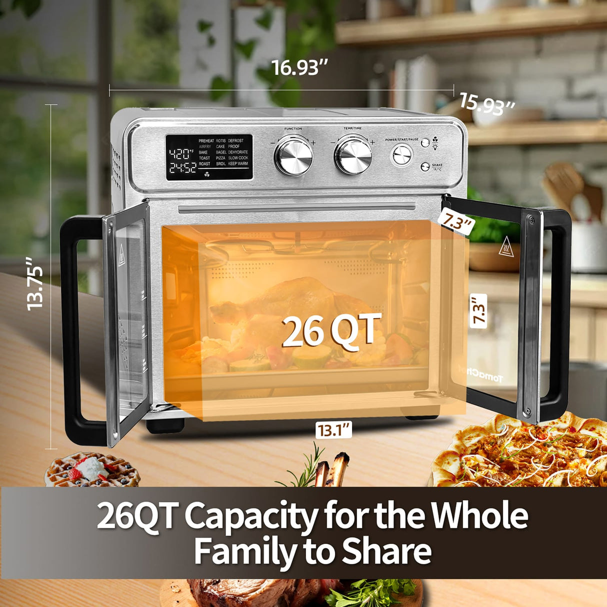 TomaChef 26-Qt Multifunctional Air Fryer Oven