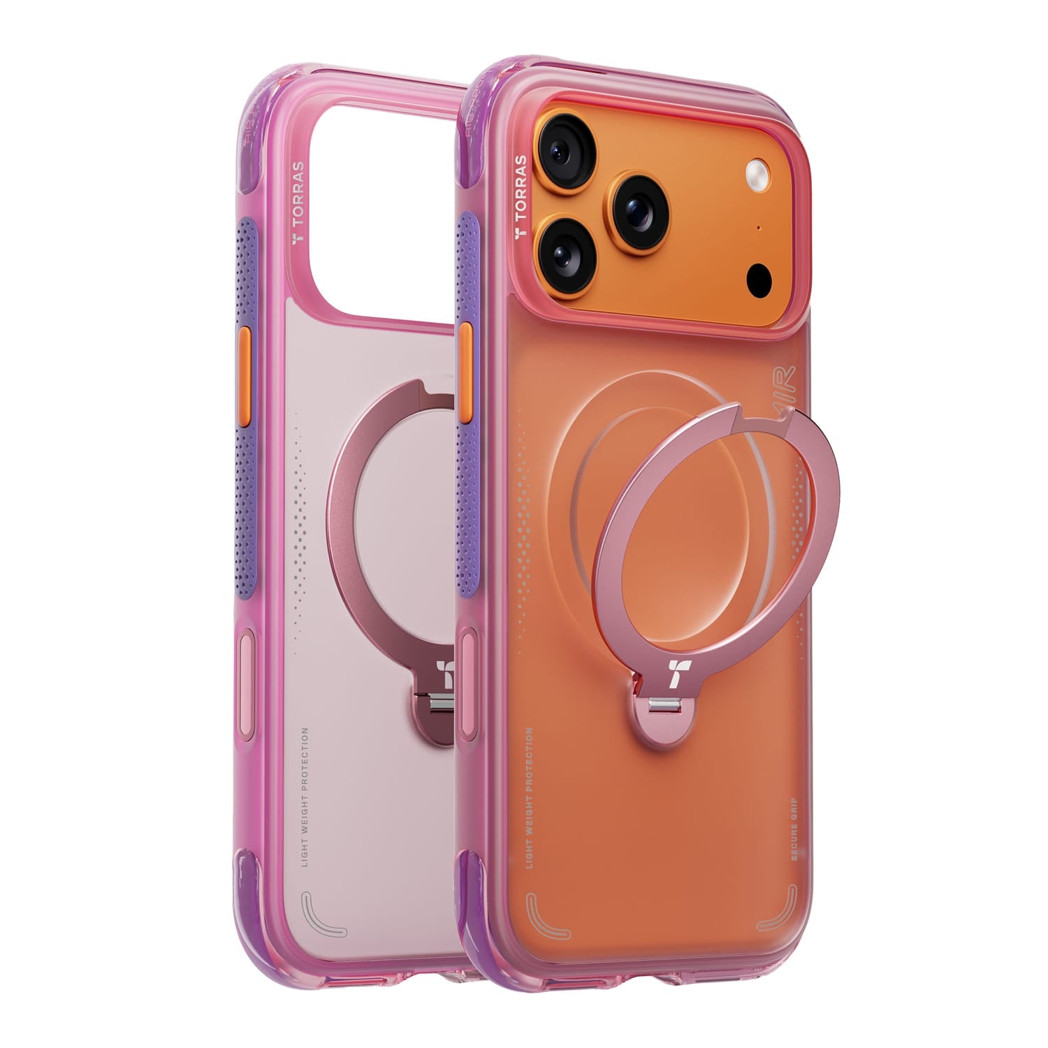 Torras iPhone 17 Pro Max Ostand Spin Air Case, Neon Sunset