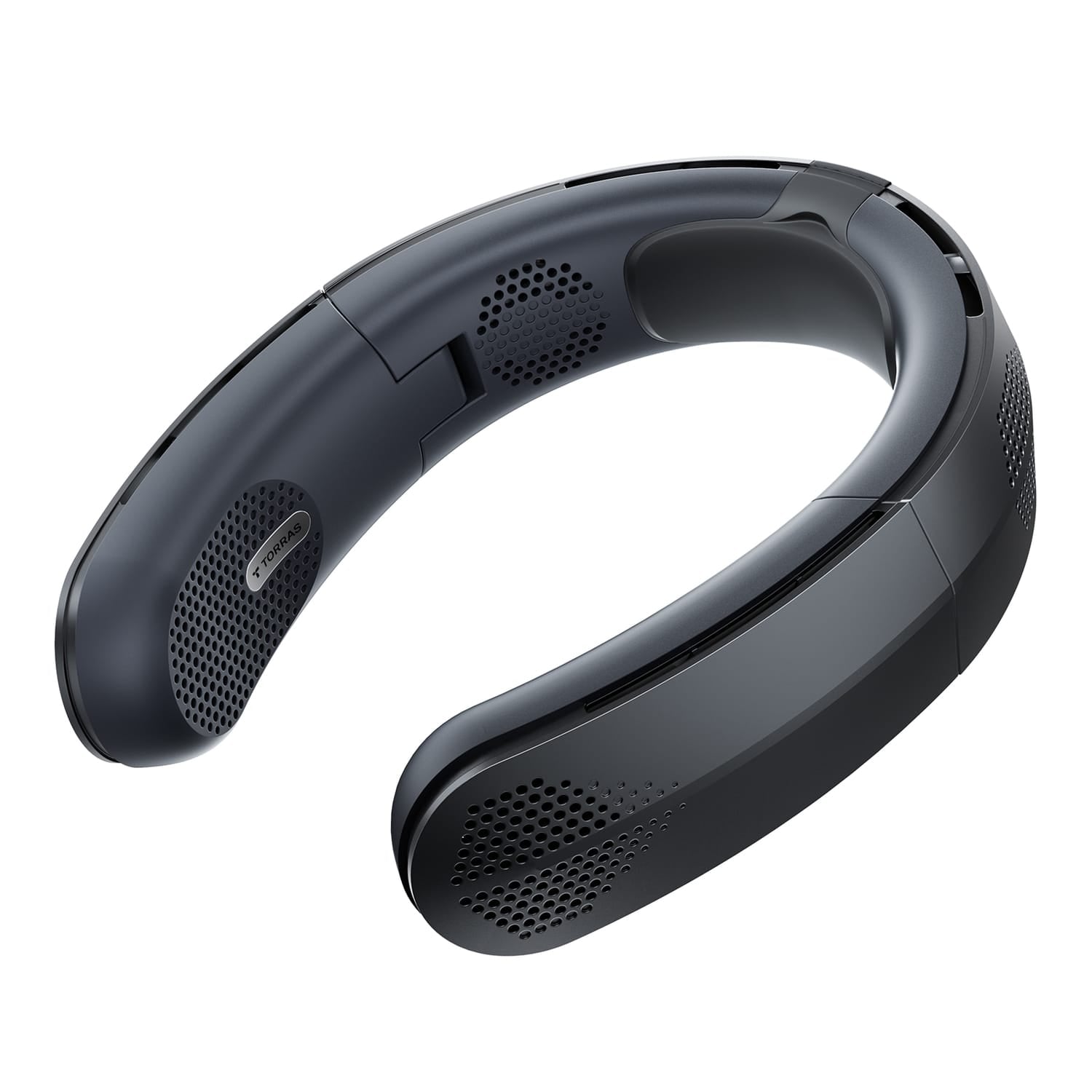 Torras Portable Foldable Neck Fan, COOLiTE with 4000-mAh Battery, Space Black