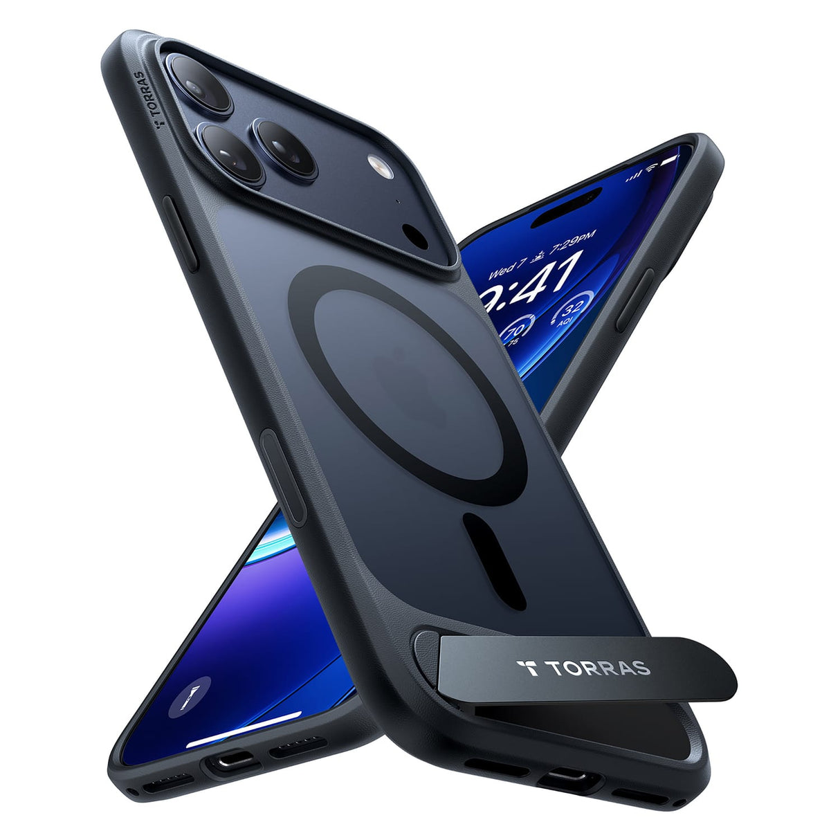 Torras Ostand L1 Professional Multi-Angle Magnetic Stand Case, iPhone 17 Pro Max