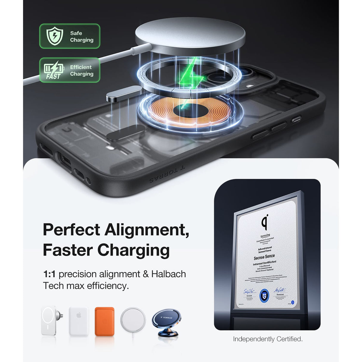 Torras Guardian Magnetic Military-Grade Protective Case, iPhone 17