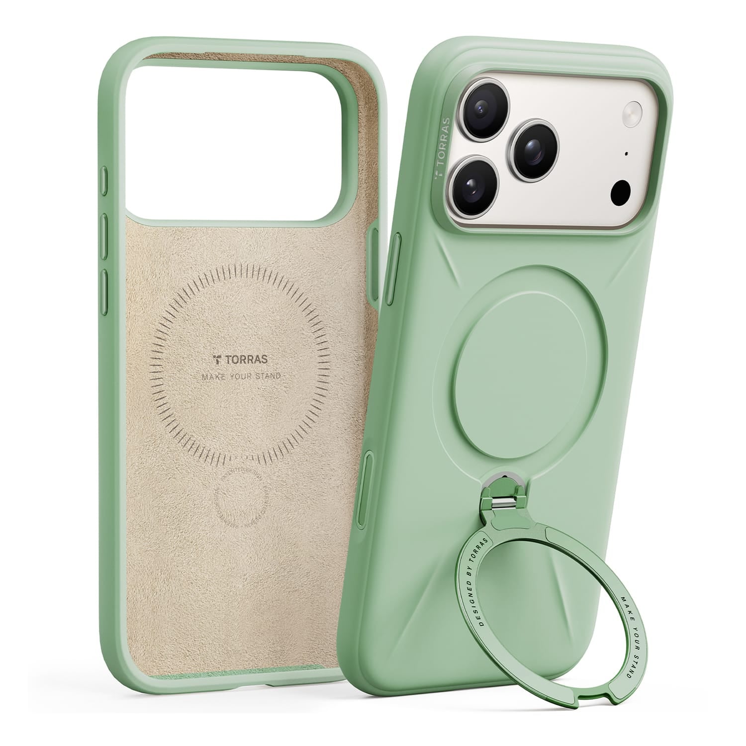 Torras Ostand Q3 Silicone Case, iPhone 17 Pro