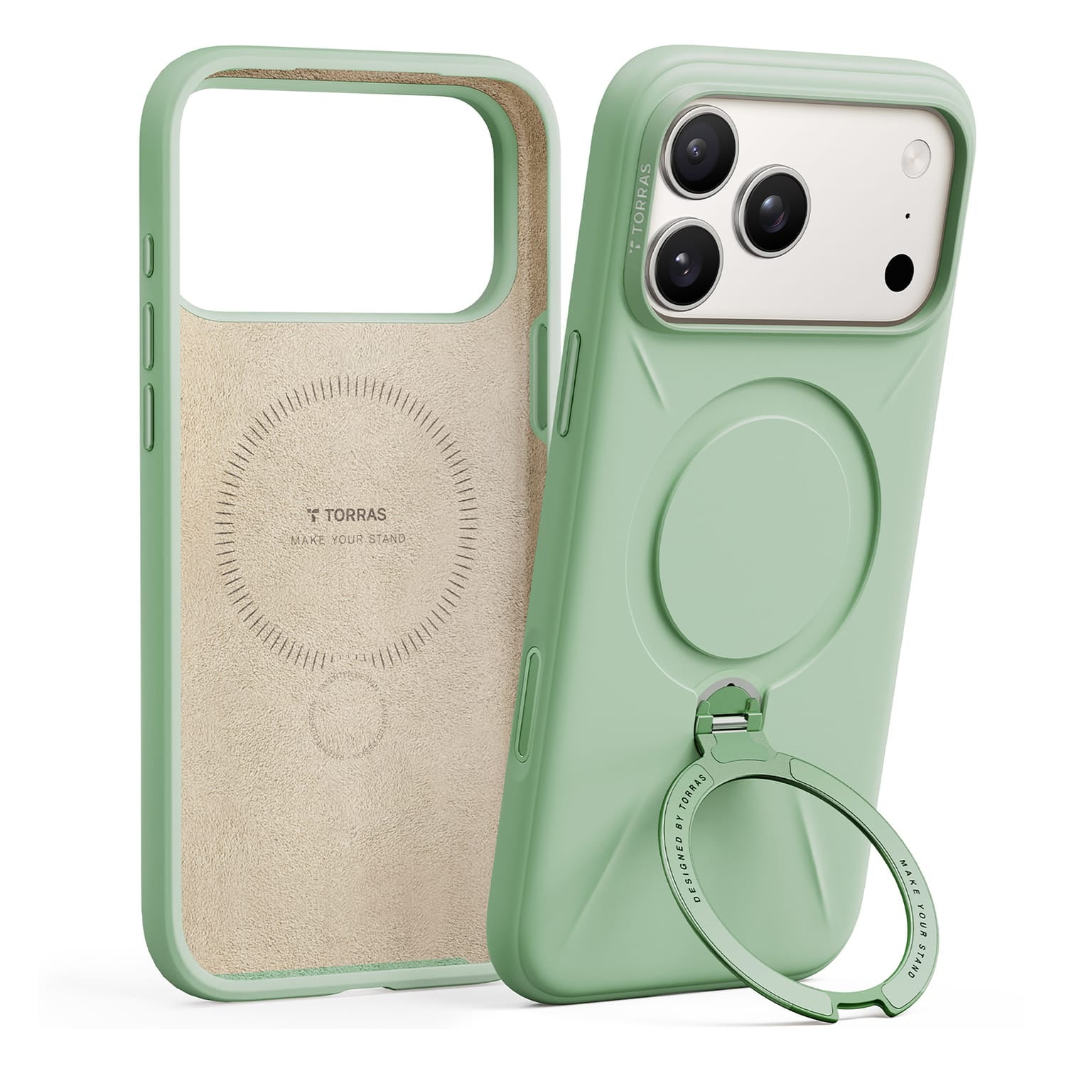 Torras Ostand Q3 Silicone Case, iPhone 17 Pro Max