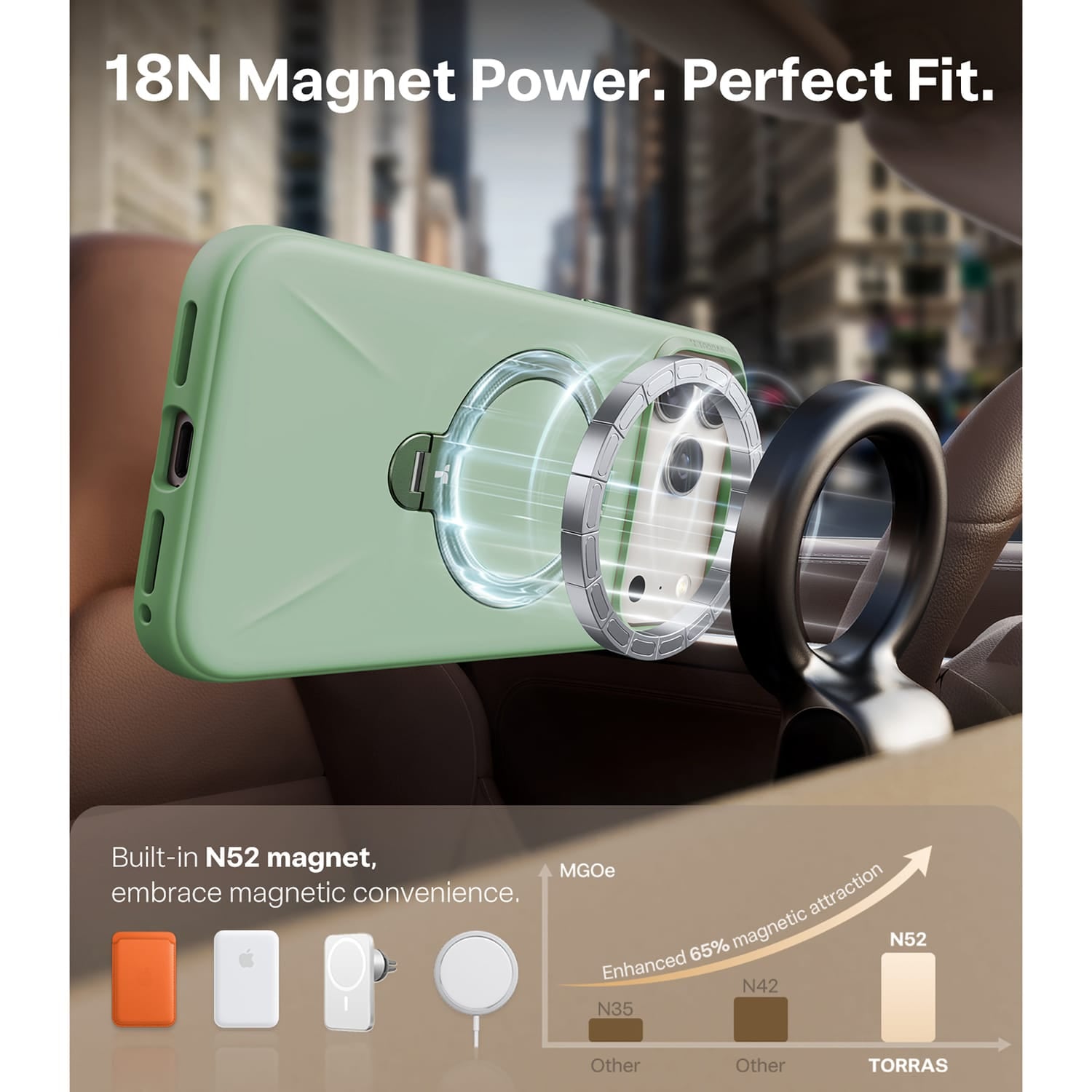 Torras Ostand Q3 Silicone Case, iPhone 17 Pro Max