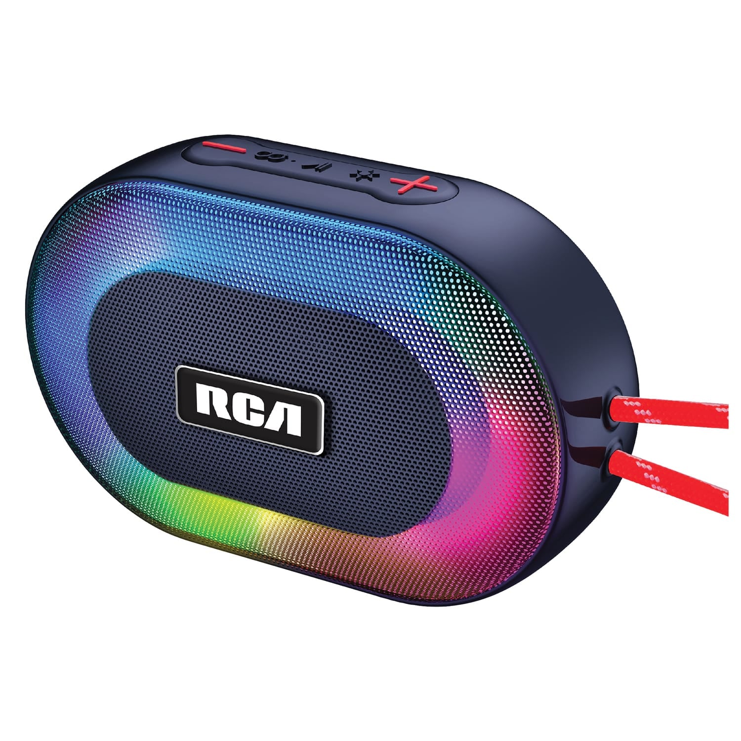 RCA 5-Watt DISCO-101 Equinox Portable Bluetooth Speaker with TWS, Flame Effect Lights, USB/microSD/Aux, FM Radio, IPX5, up to 3 Hours Play Time