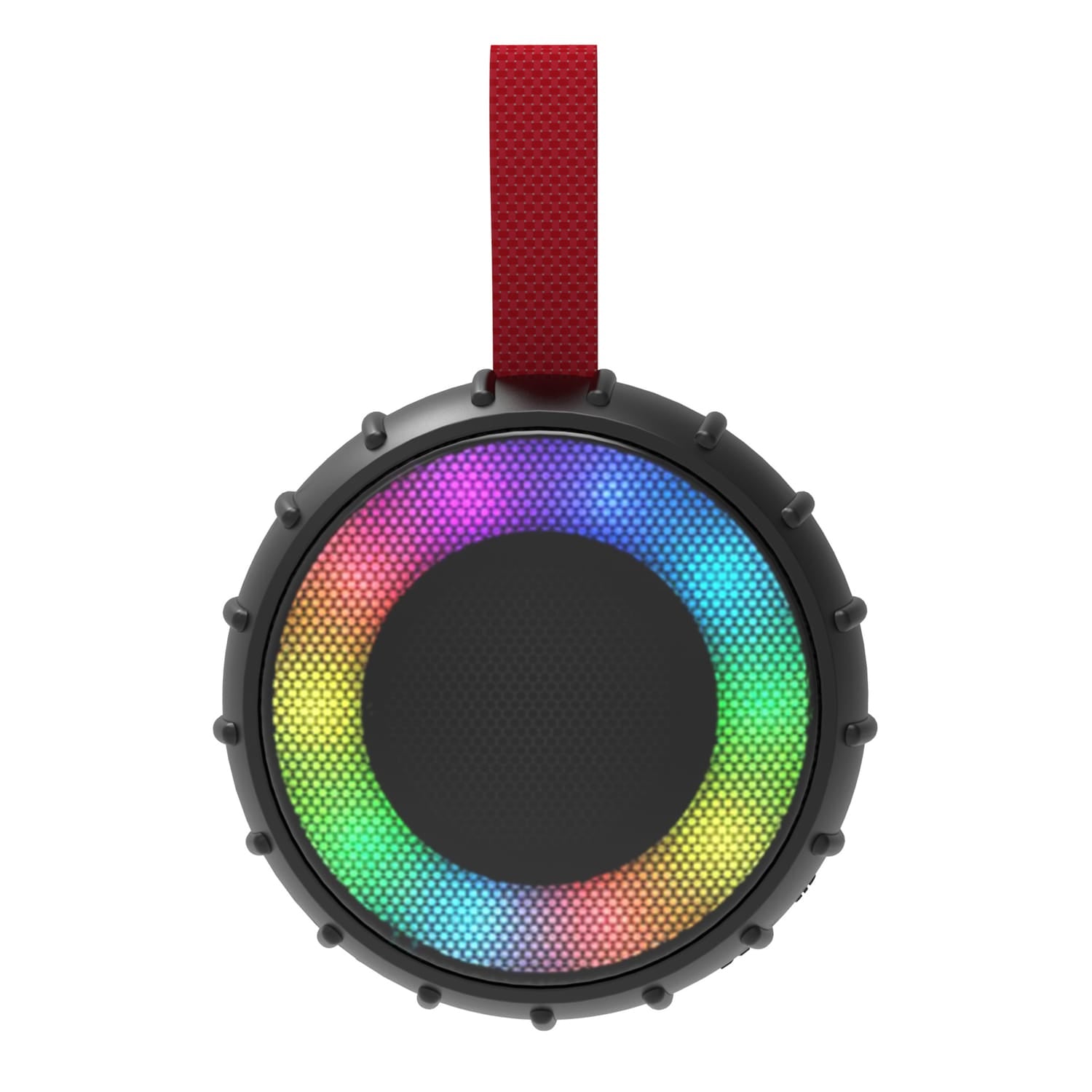 RCA 5-Watt Flame-101 Viper Mini Portable Bluetooth Party Speaker with TWS, RGB Lights, USB/microSD Card/Aux, FM Radio, up to 3 Hours Play Time, Black