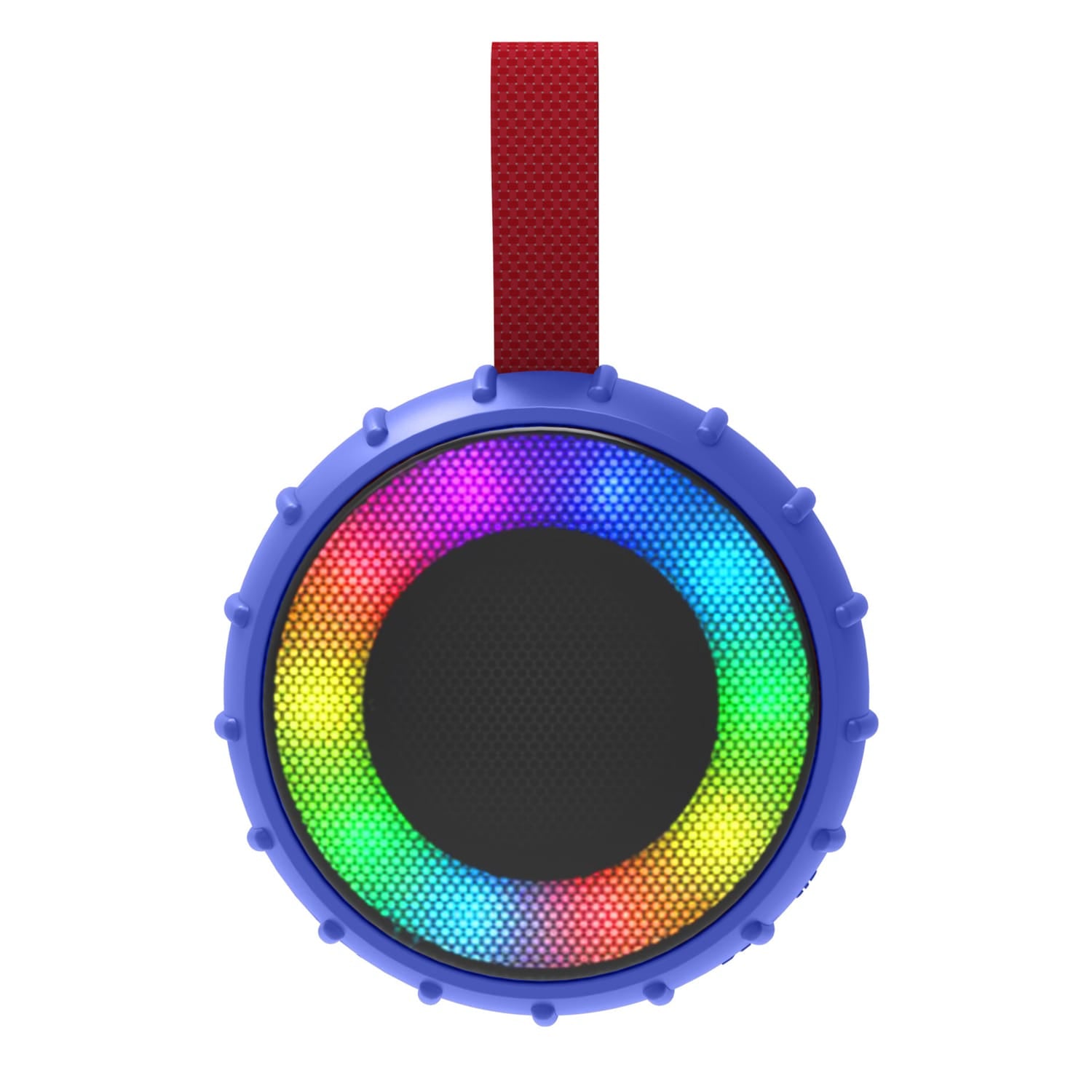 RCA 5-Watt Flame-101 Viper Mini Portable Bluetooth Party Speaker with TWS, RGB Lights, USB/microSD Card/Aux, FM Radio, up to 3 Hours Play Time, Blue