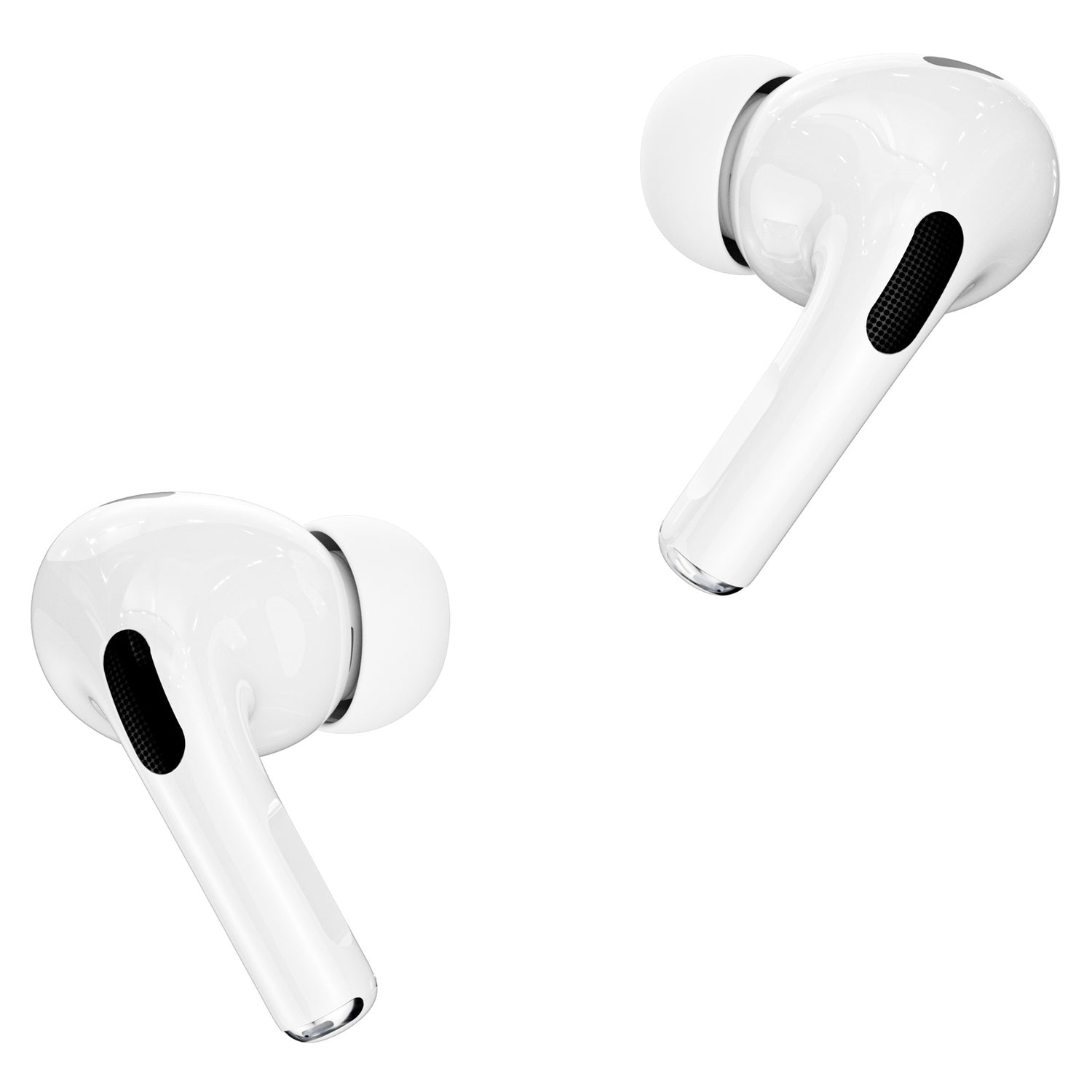 RCA WAVE-48 TWS Bluetooth In-Ear Earbuds with Mics, On-Ear Controls, ANC, Charging Case with Screen, up to 20 Hours Play Time, White