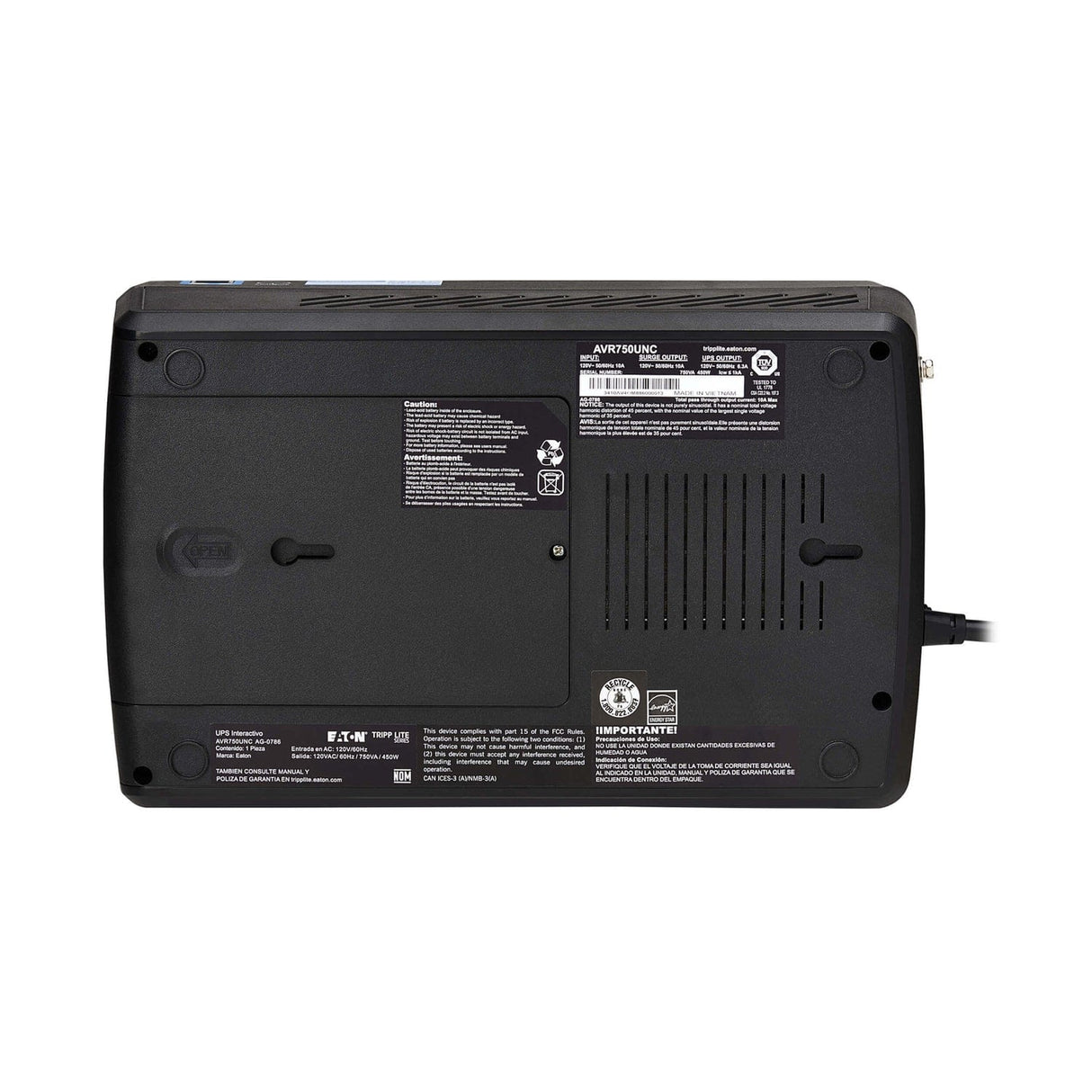 Tripp Lite by Eaton 12-AC Outlet and LAN/Coax 750VA/450W Cloud-Connected Line-Interactive Desktop UPS, AVR, 316-Joules Surge Protection, 5-Ft. Cord