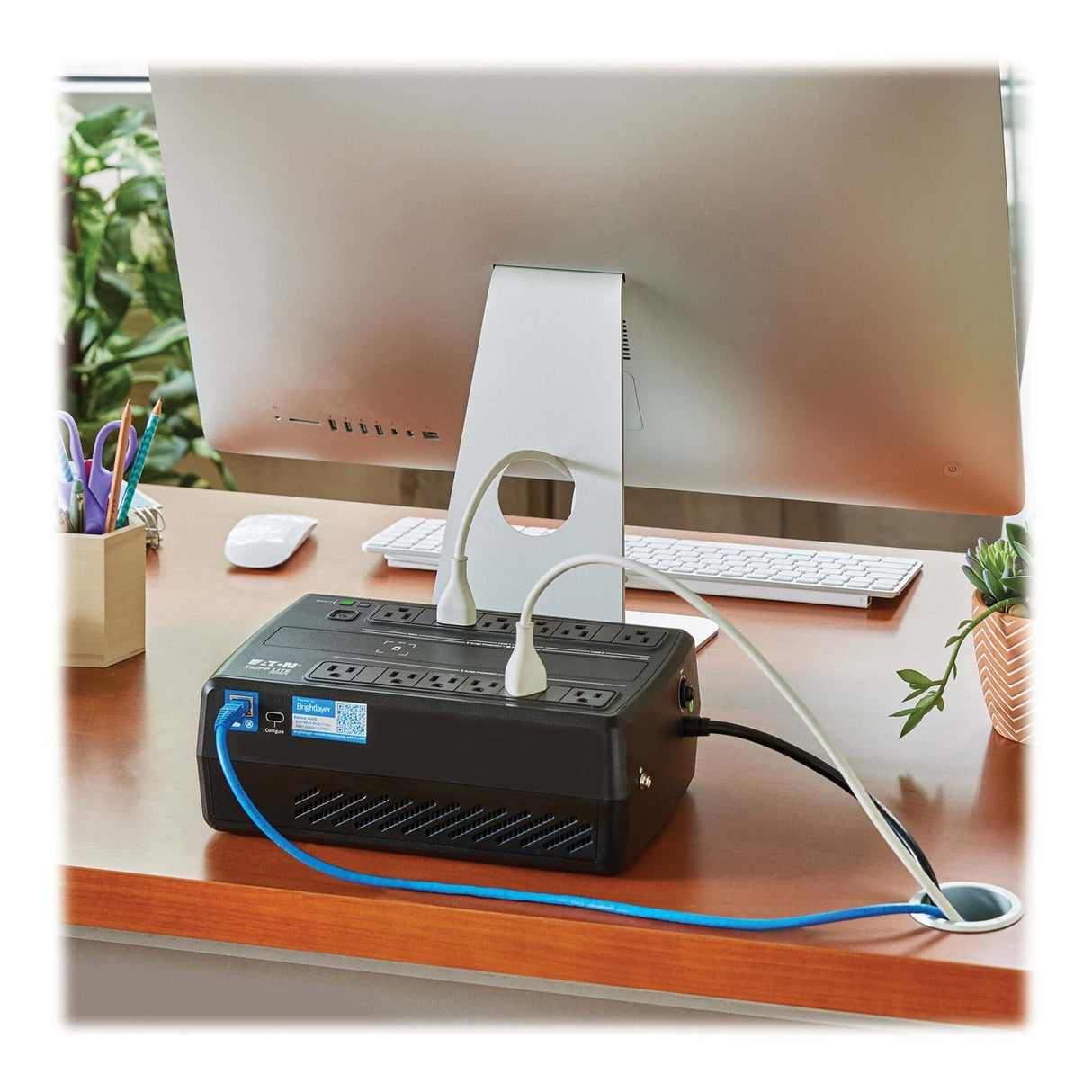Tripp Lite by Eaton 12-AC Outlet and LAN/Coax 750VA/450W Cloud-Connected Line-Interactive Desktop UPS, AVR, 316-Joules Surge Protection, 5-Ft. Cord