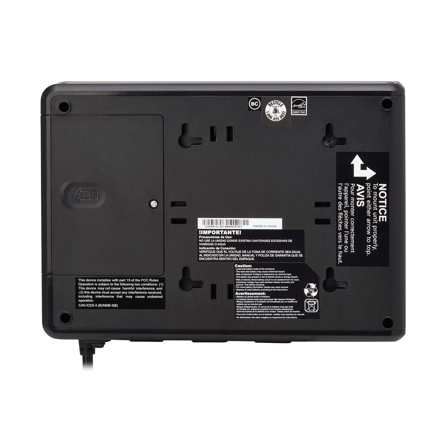 Tripp Lite by Eaton 3-AC Outlet 350-VA/210-Watt PC/Network/POS Cloud-Connected Desktop UPS with 190-Joules Surge Protection, 5-Ft. Cord, BC350RNC