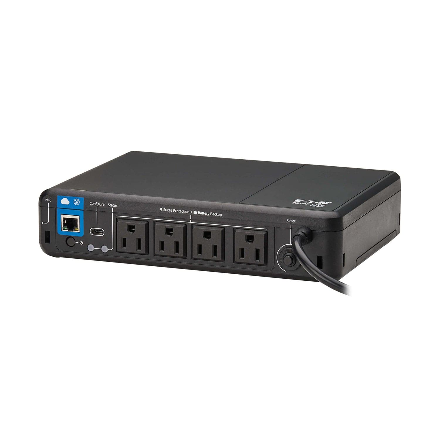 Tripp Lite by Eaton 4-AC Outlet 600-VA/300-Watt PC/Network/POS Cloud-Connected Desktop UPS with 190-Joules Surge Protection, 5-Ft. Cord, BC600RNC