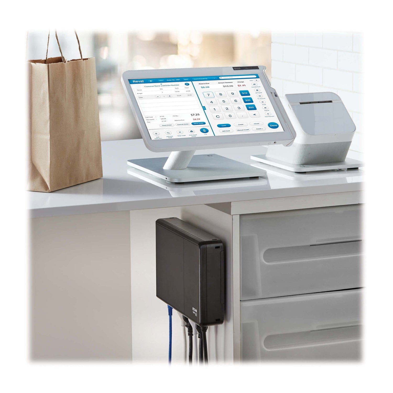 Tripp Lite by Eaton 4-AC Outlet 600-VA/300-Watt PC/Network/POS Cloud-Connected Desktop UPS with 190-Joules Surge Protection, 5-Ft. Cord, BC600RNC