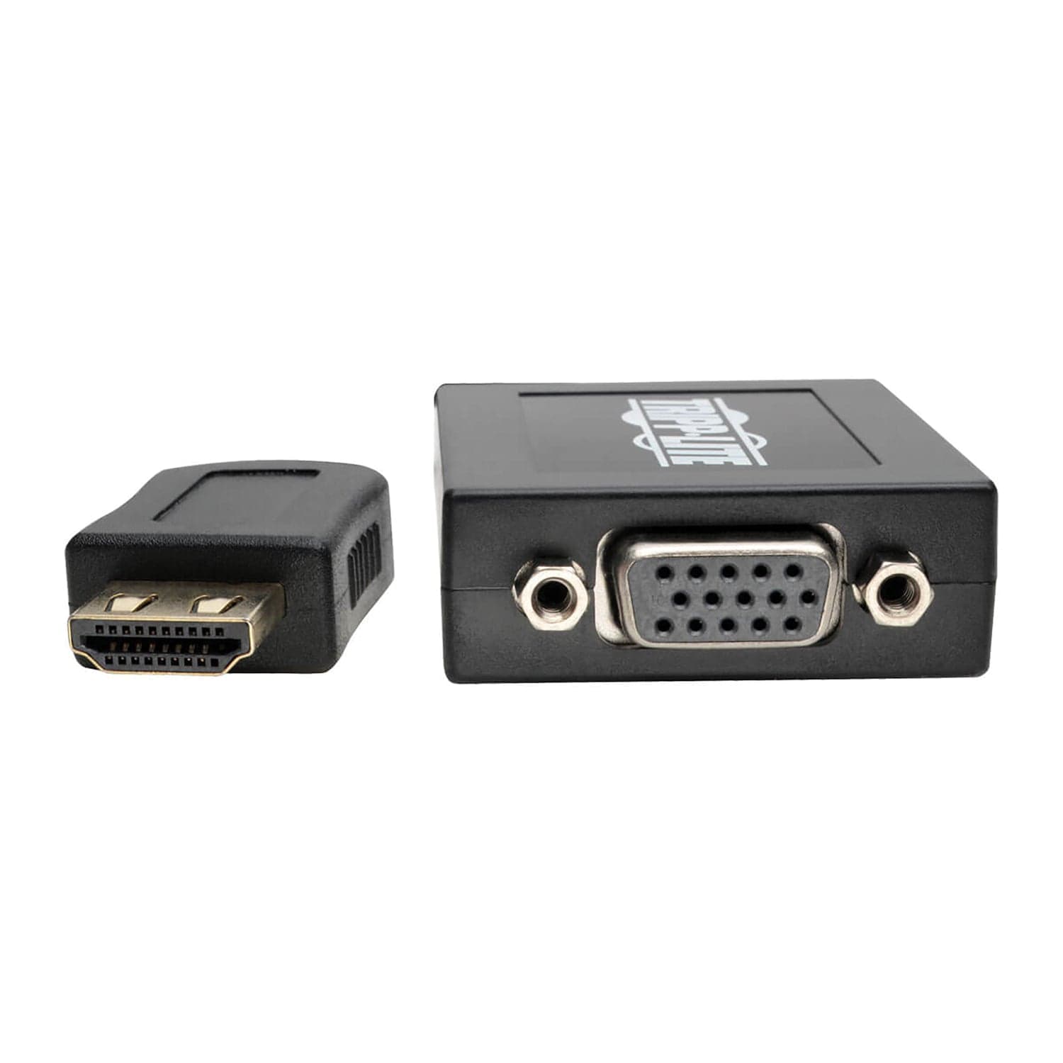 Tripp Lite by Eaton 1900 x 1200 HDMI Male to VGA Female Converter Cable Adapter with 3.5-mm Stereo Audio Jack, 6 In., Black, P131-06N
