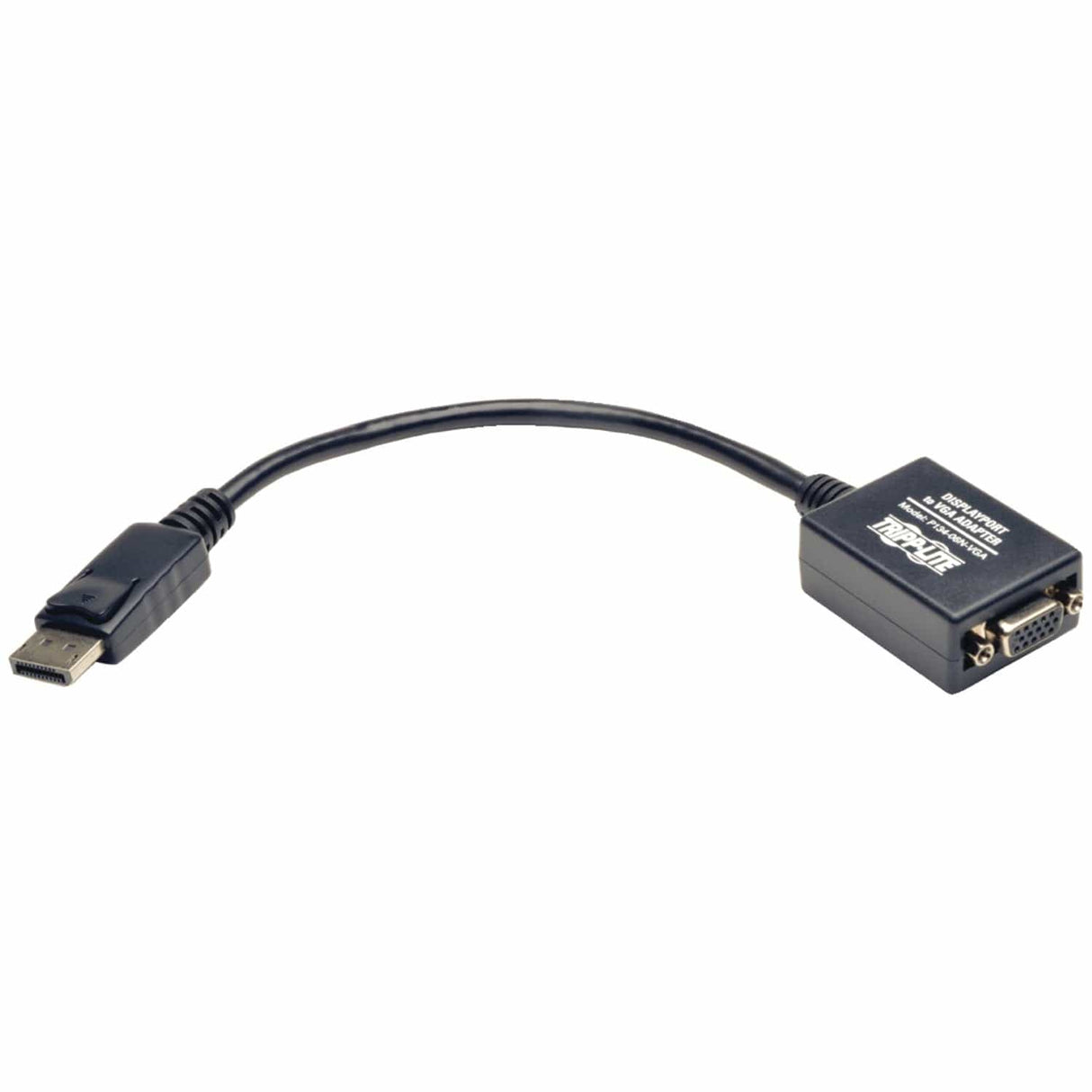 Tripp Lite by Eaton 1080p/1200 DisplayPort Male to VGA Female Active Cable Adapter, 6 In., Black, P134-06N-VGA