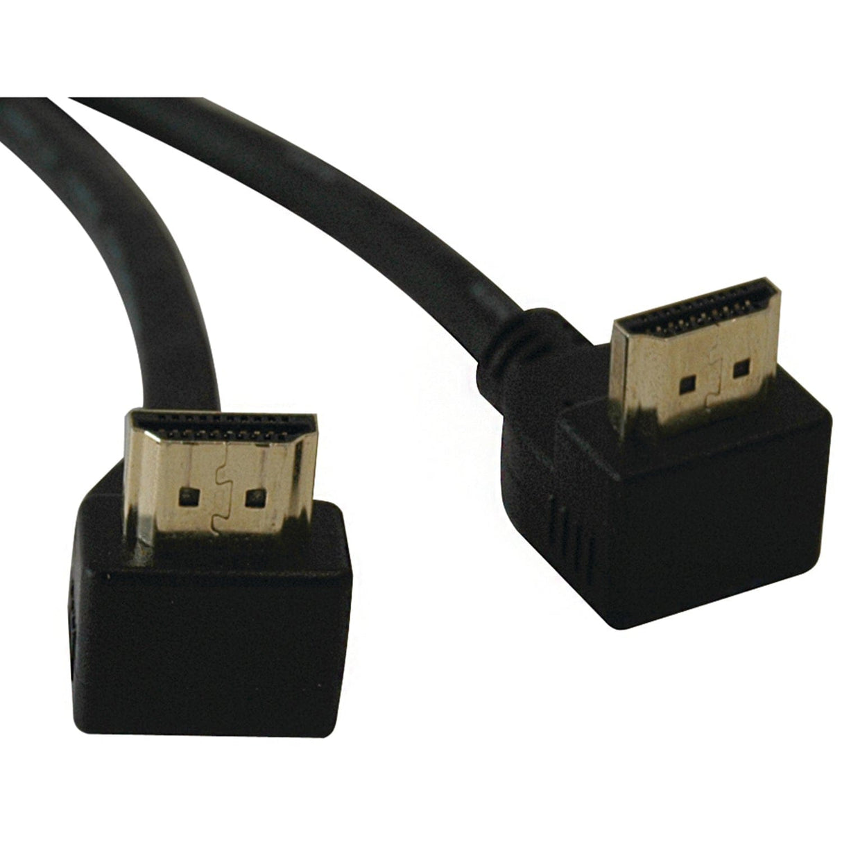 Tripp Lite by Eaton 1080p Male/Male High-Speed HDMI Gold Cable with Right-Angled Connectors, Black, 6 Ft., P568-006