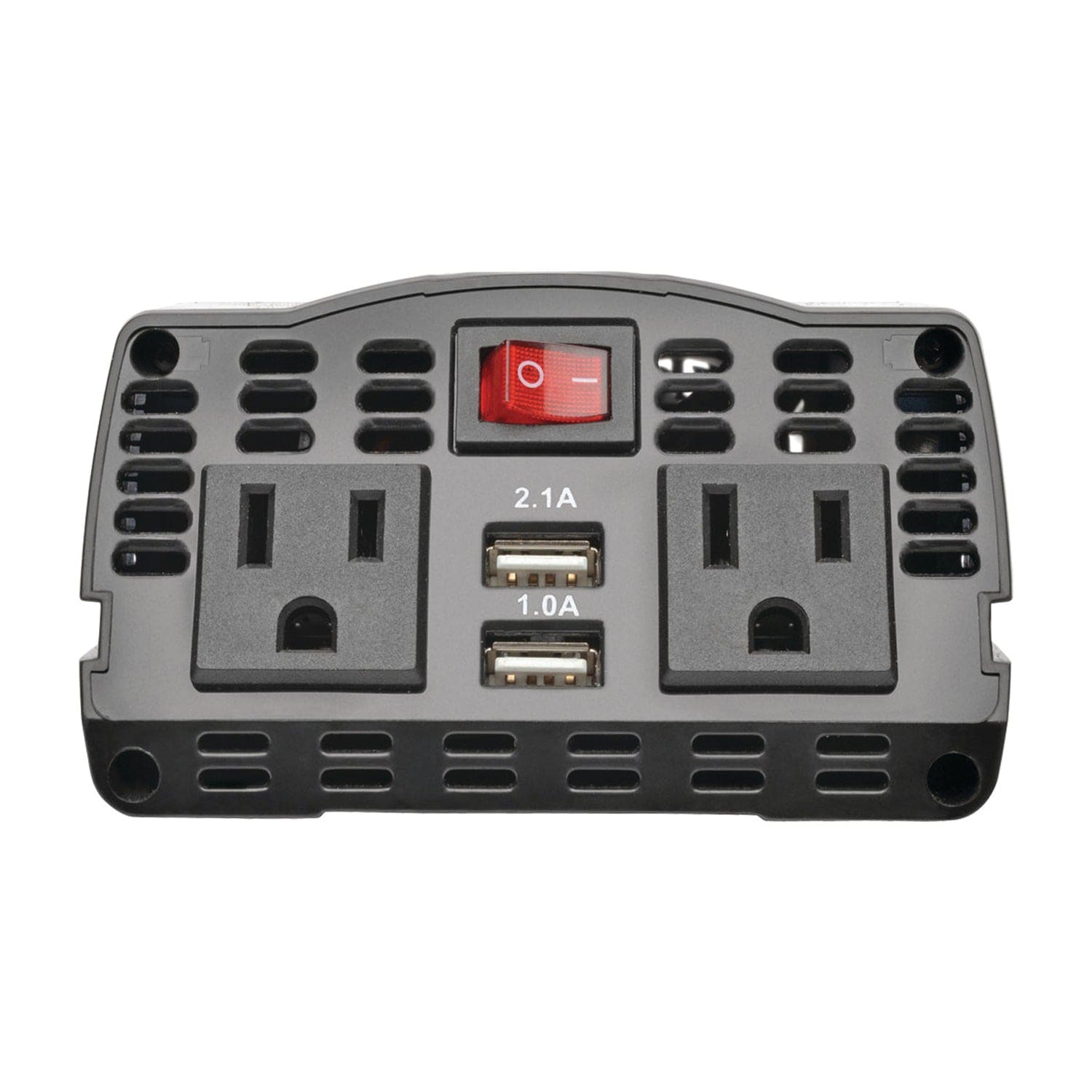 Tripp Lite by Eaton 2-AC Outlet and 2-USB Port 375-Continuous-Watt PowerVerter Power Inverter with 12-Volt Adapter Cord and Battery Clips, PV375USB