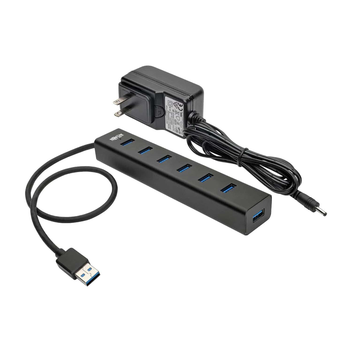 Tripp Lite by Eaton Portable USB 3.0 SuperSpeed 5-Gbps Mini Hub, 7 Ports, Aluminum, U360-007-AL