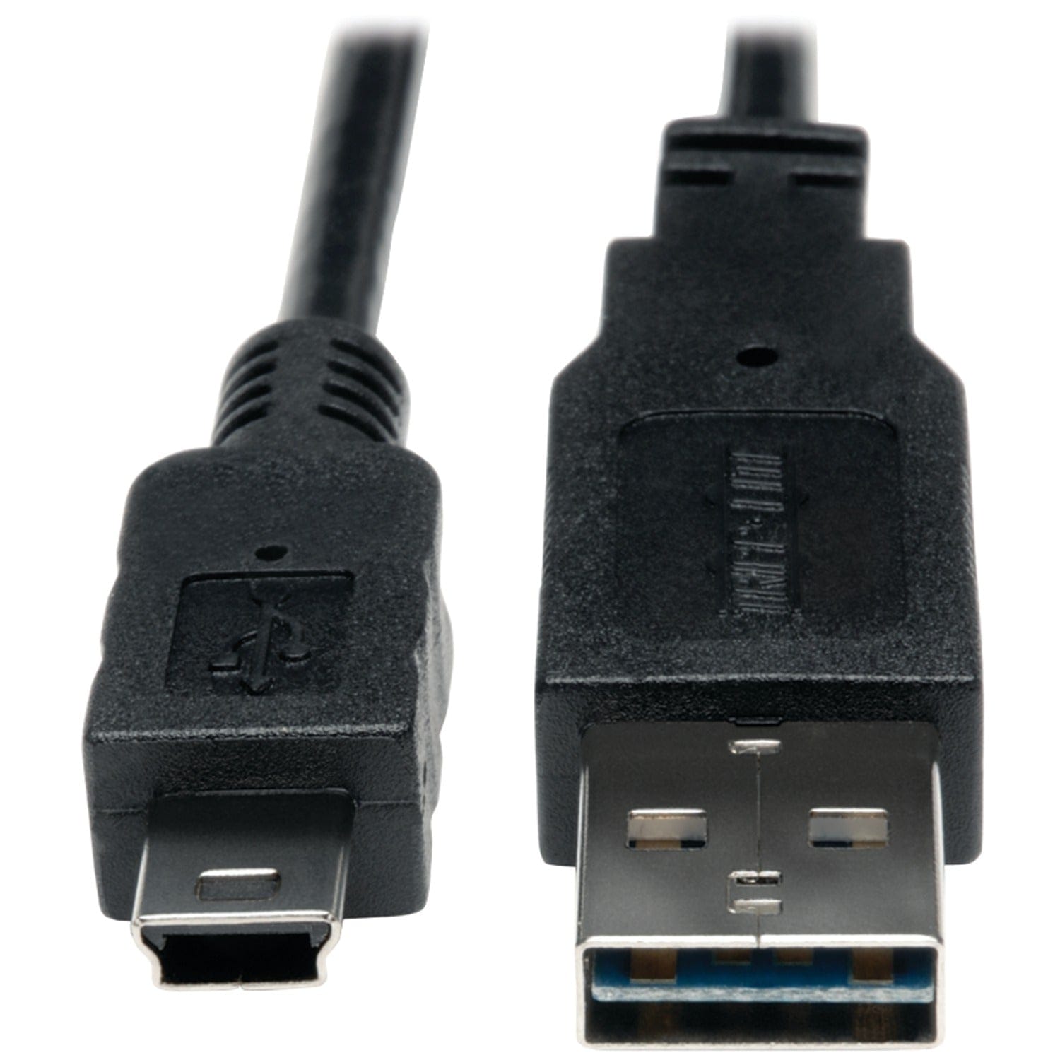 Tripp Lite by Eaton USB 2.0 Universal Device Cable, Reversible A Male/5-Pin Mini B Male, 3 Ft., Black, UR030-003