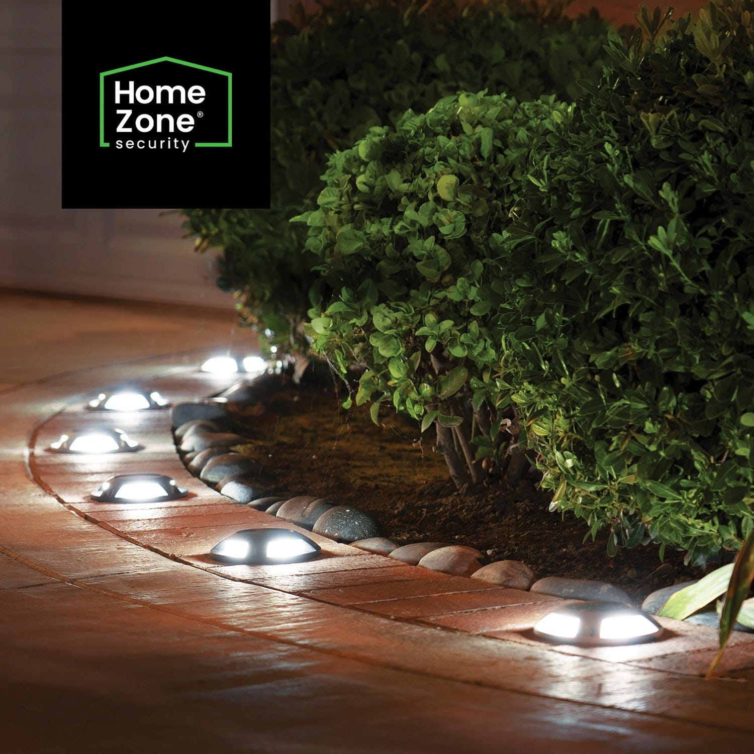 Home Zone Security Solar-Powered Waterproof Integrated LED Deck Lights, 20 Lumens, 4 Pack