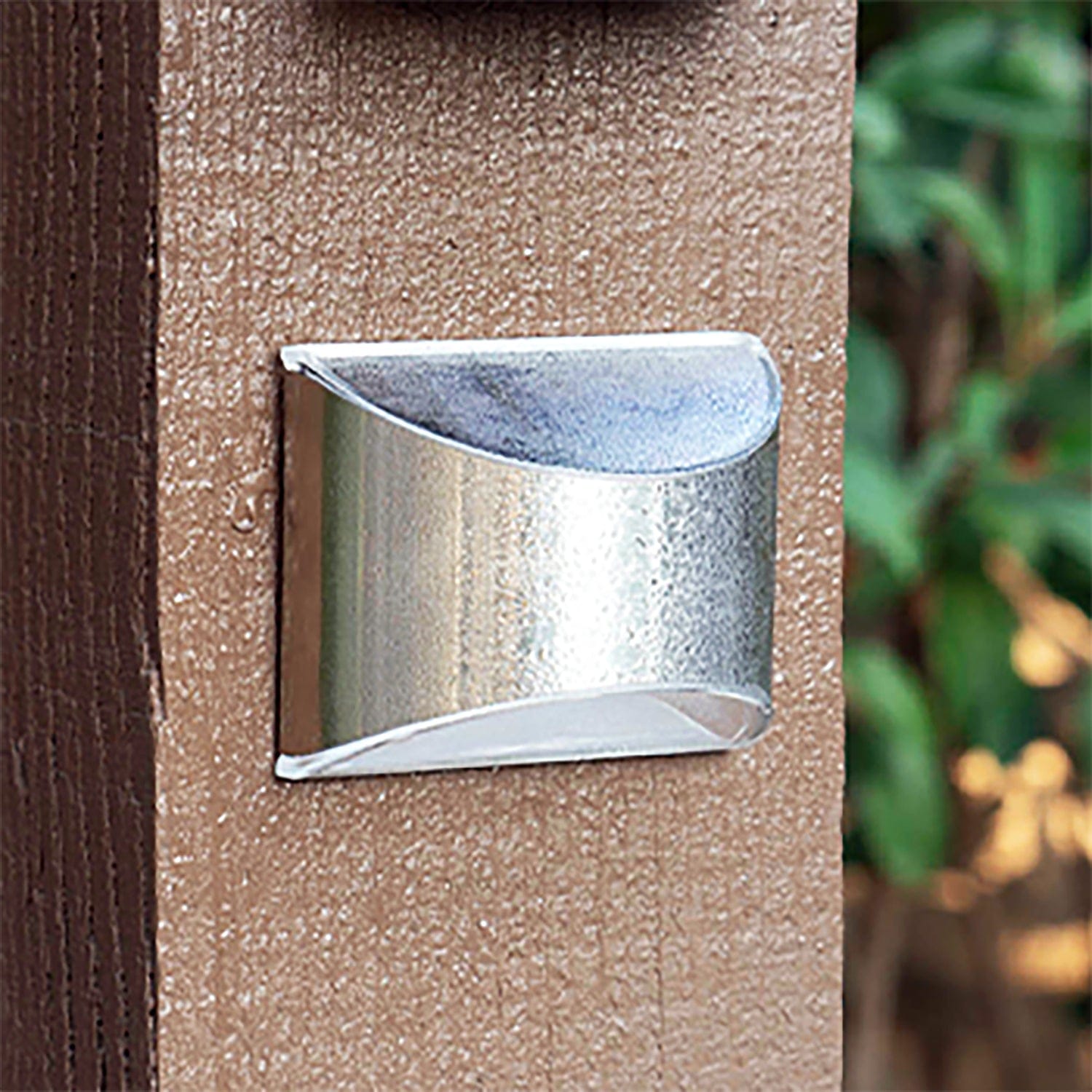 Home Zone Security 4-Pack Decorative Outdoor Solar Wall Lights Wall, Fence Post, or Step