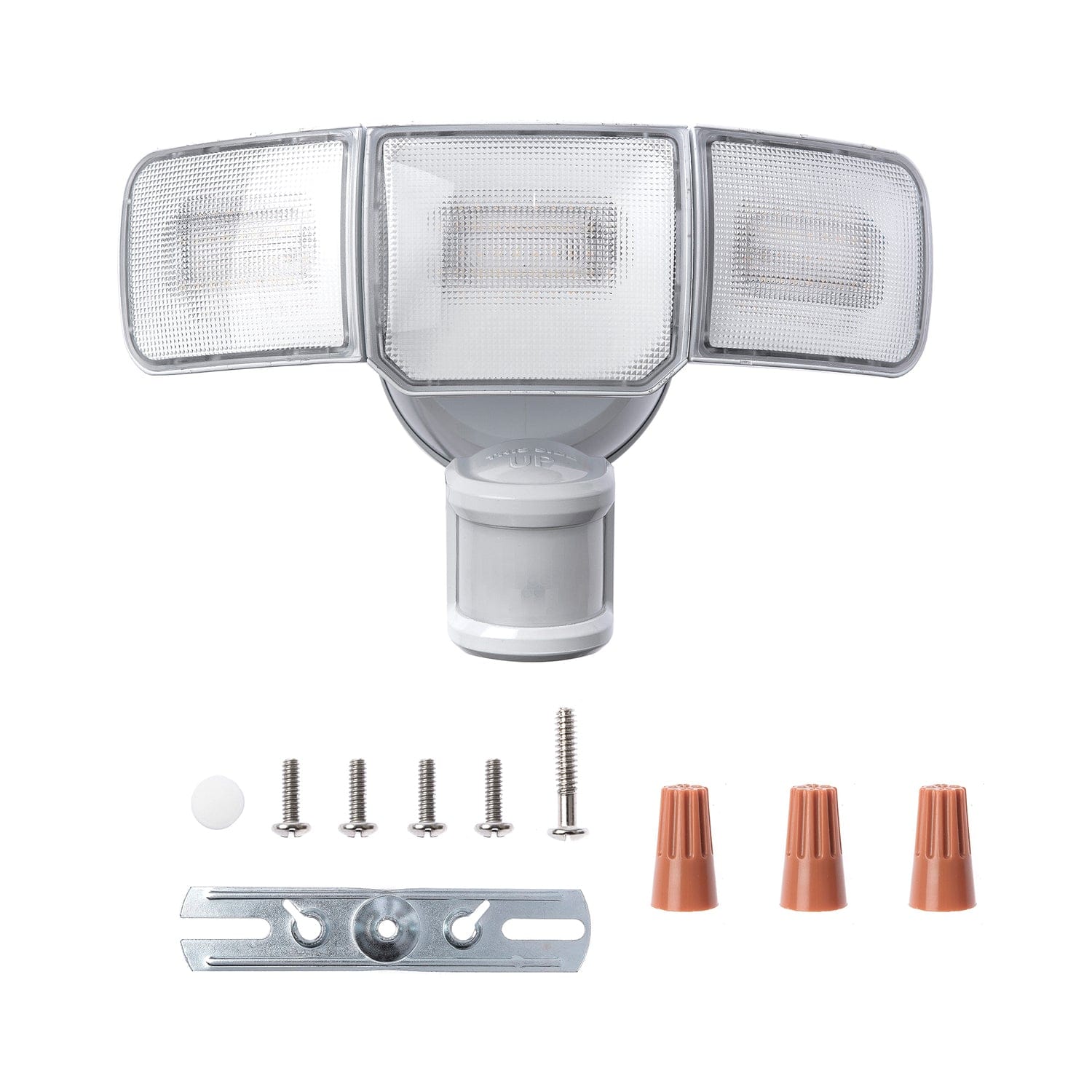 Home Zone Security Smart SMD 3-Light Motion Sensing LED Outdoor Flood Light, 3500 Lumens