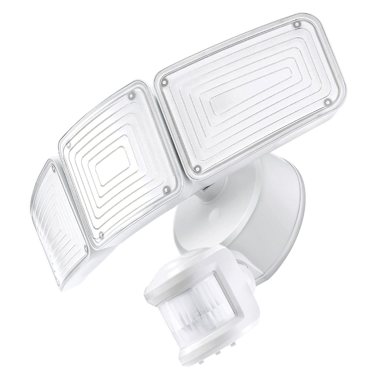 Home Zone Security SMD 240° 3-Light Motion-Sensing Intergrated Linkable LED Flood Light, 5000 Lumens