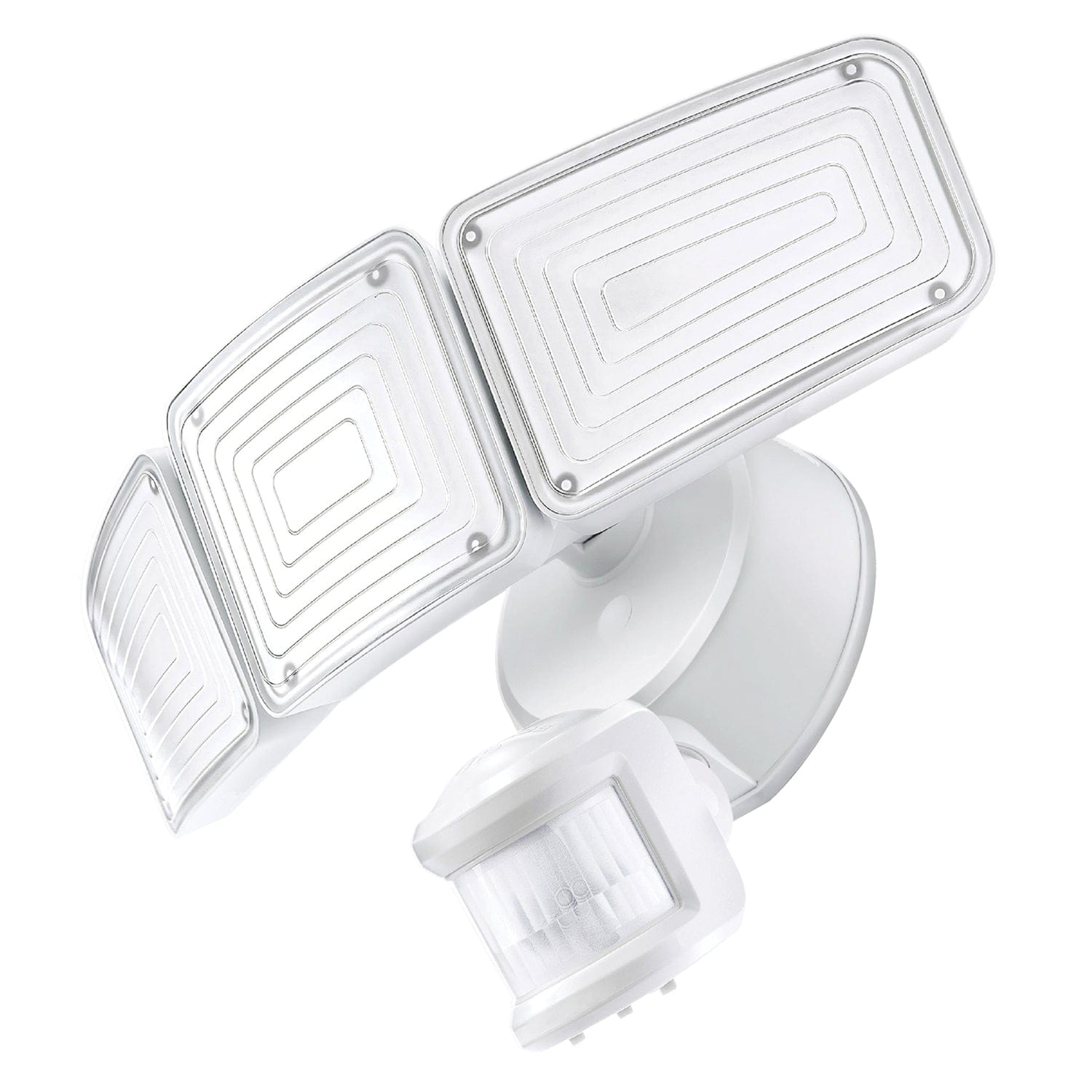 Home Zone Security SMD 240° 3-Light Motion-Sensing Intergrated Linkable LED Flood Light, 5000 Lumens