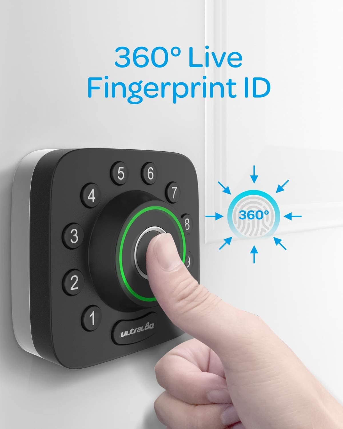 Ultraloq U-Bolt-Pro Bluetooth Enabled Fingerprint and Keypad Smart Deadbolt