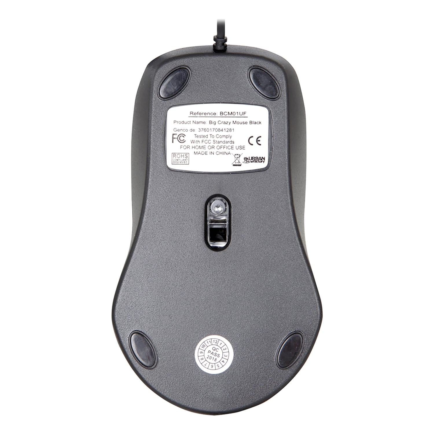 Urban Factory BIG CRAZY Wired USB Ambidextrous Mouse