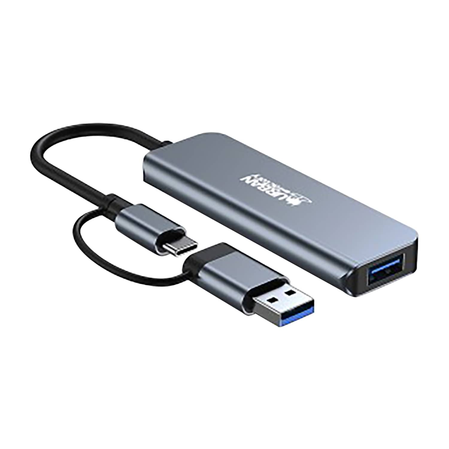 Urban Factory 4-Port MINEE Dual USB-A/USB-C Hub, for Notebooks, Tablets, and Smartphones
