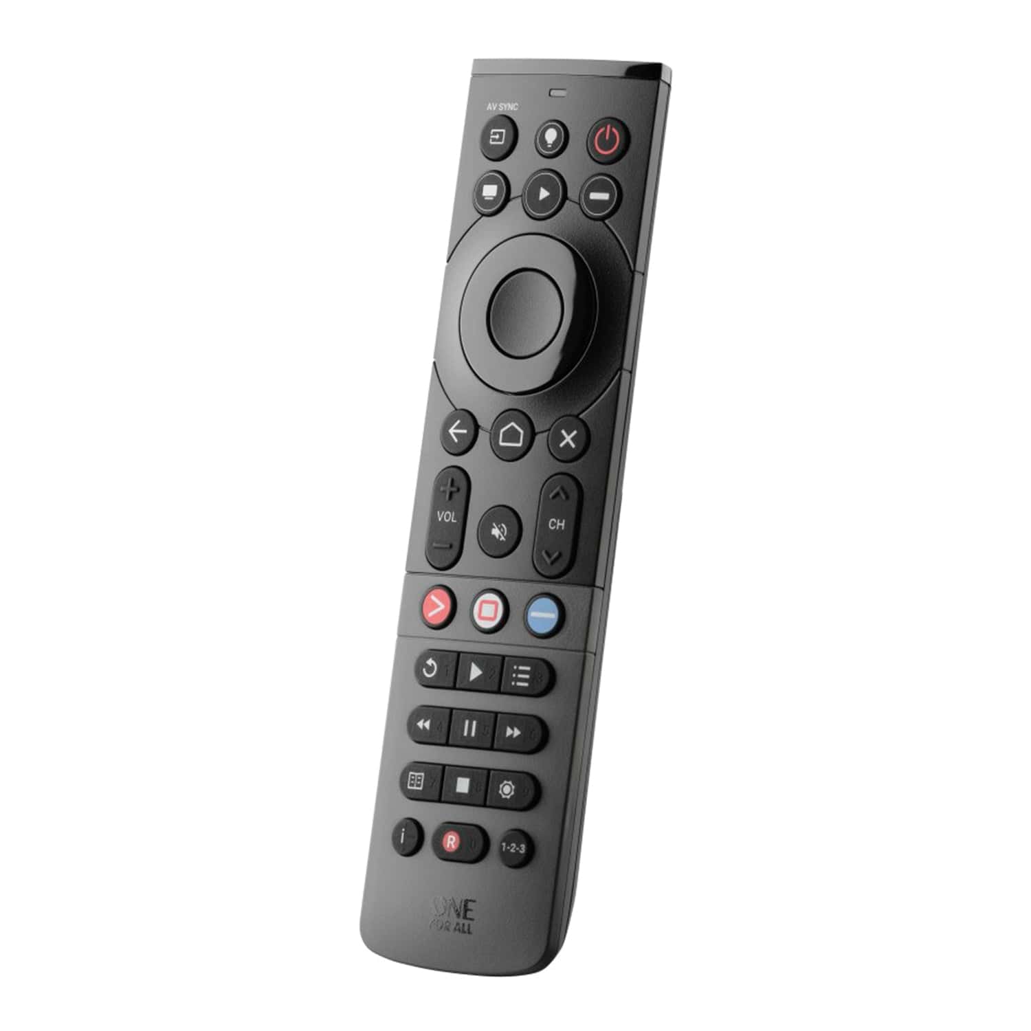 One For All Smart Streamer 5-Device Backlit Universal Remote, Black