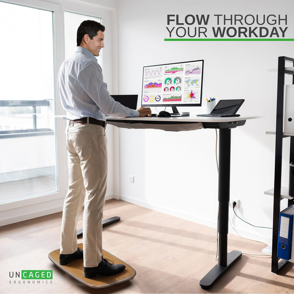 Uncaged Ergonomics BASE+ Standing Desk Balance Board