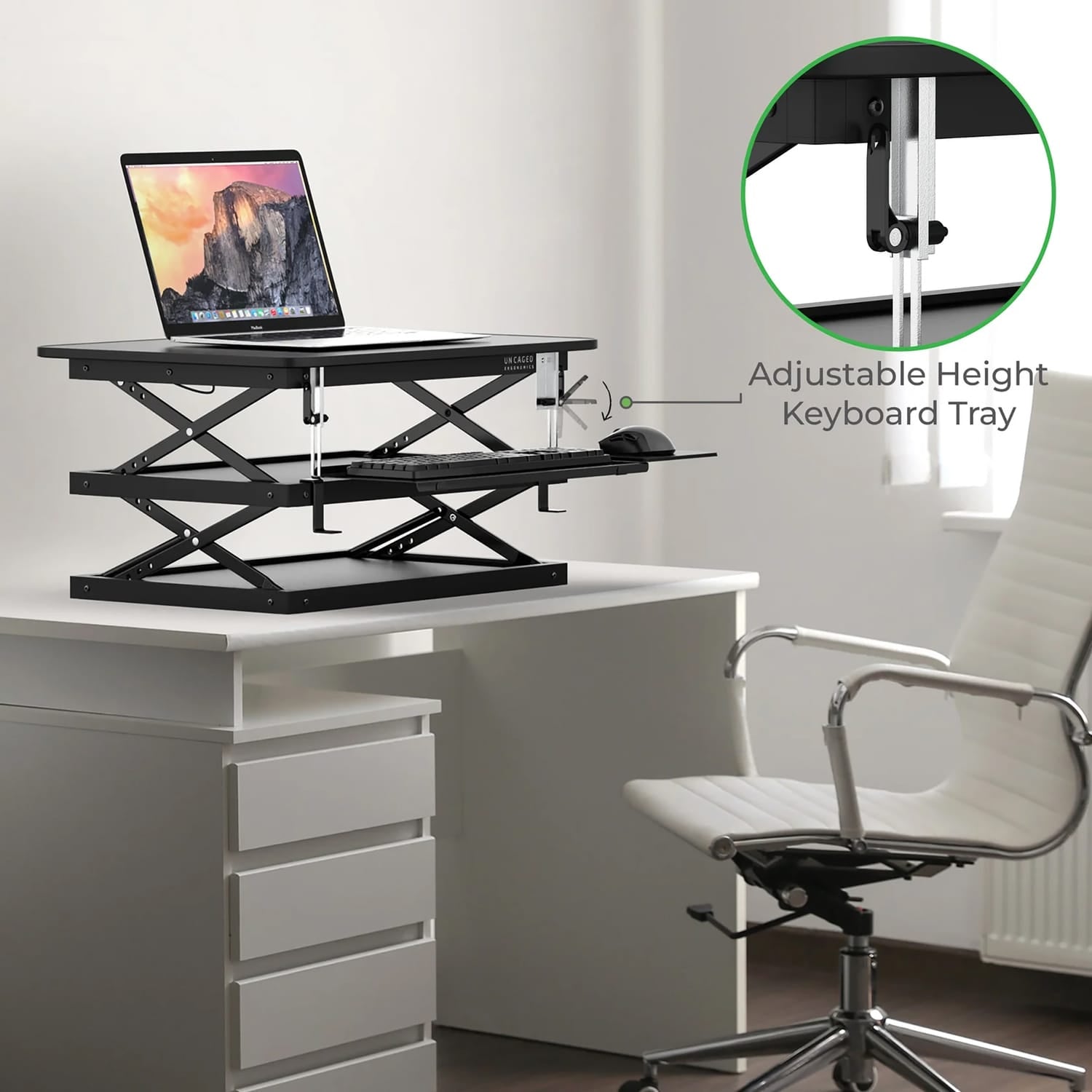 Uncaged Ergonomics CHANGEdesk Adjustable Standing Desk Converter