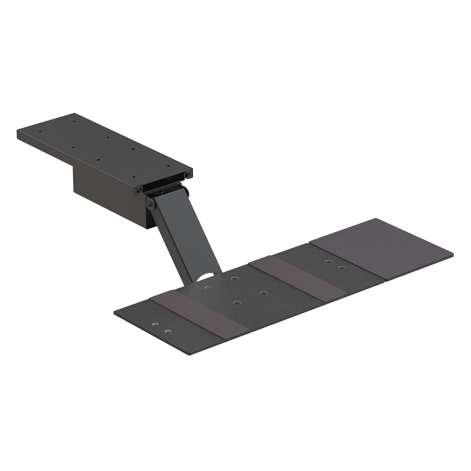 Uncaged Ergonomics KT2 Under-Desk Slide-Out Ergonomic Keyboard Tray for Standing Desks with Ambidextrous Mouse Tray, Black
