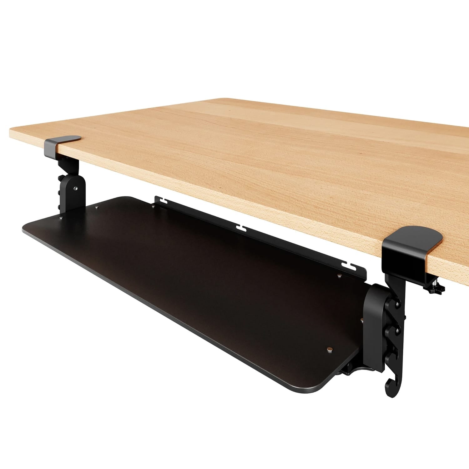 Uncaged Ergonomics KT4 Clamp-on Under-Desk Slide-Out Ergonomic Keyboard Tray, Black