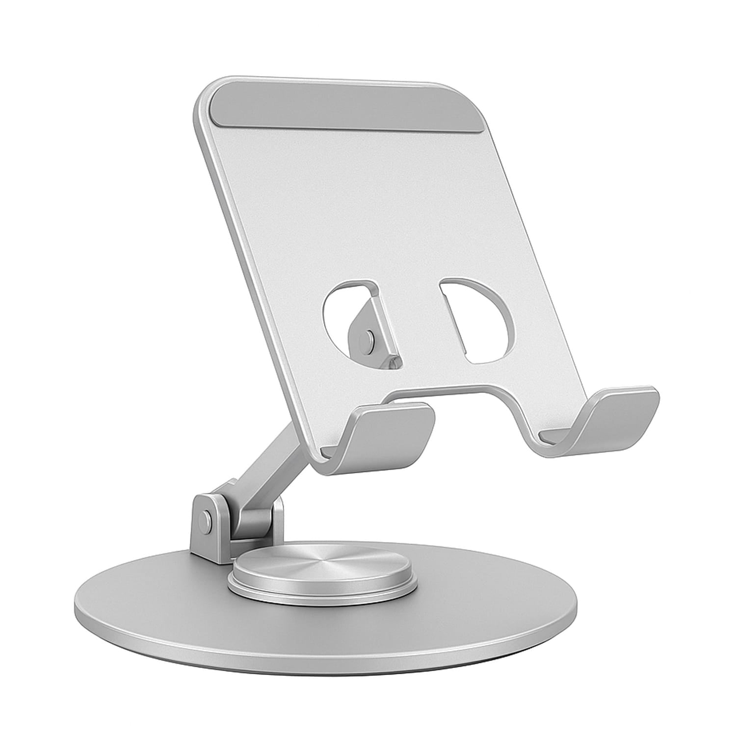 Uncaged Ergonomics 360° Swivel and Multi-Angle Tilt Phone Stand, Silver
